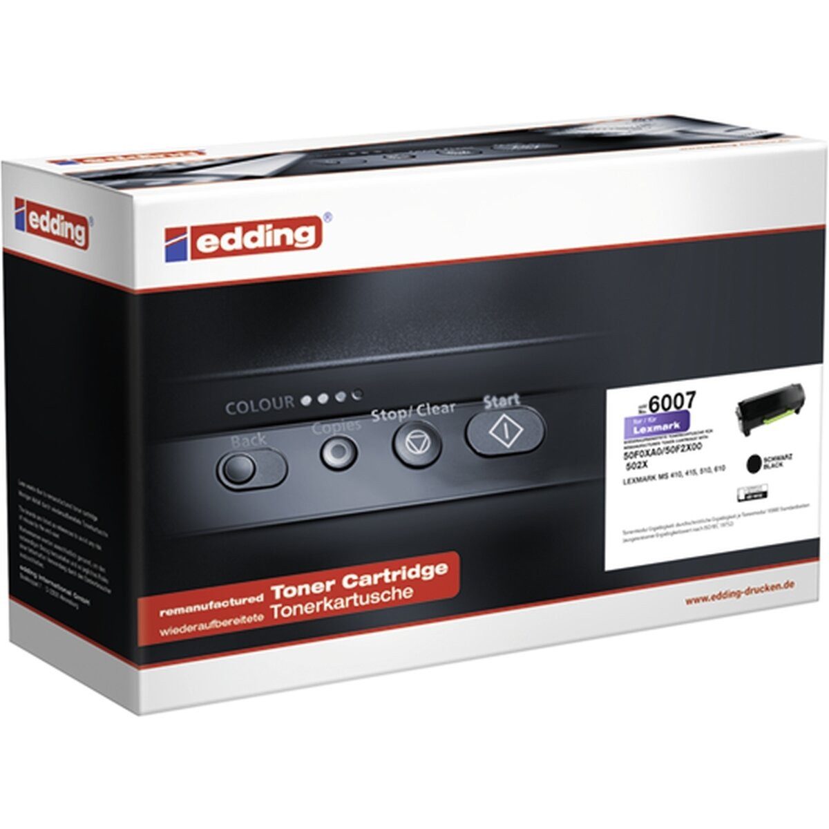 edding Tonerpatrone Toner kompatibel mit Lexmark 50F0XA0 black