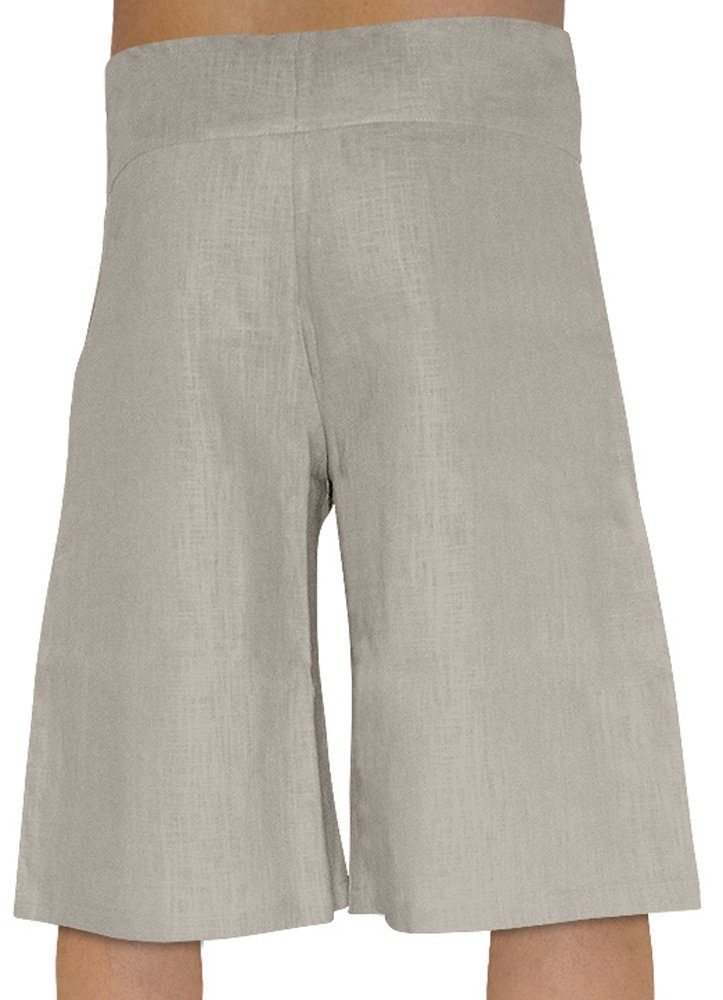 SCHAZAD Leinenhose Bermuda Leinenhose beige