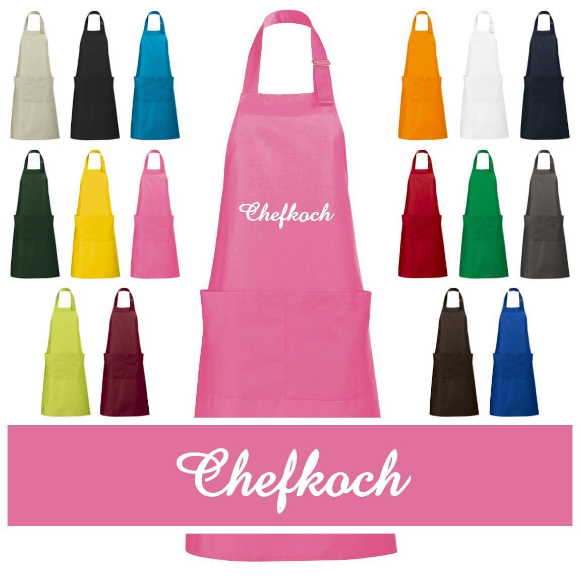 Schnoschi Kochschürze Hochwertige Küchenschürze mit Chefkoch günstig online kaufen