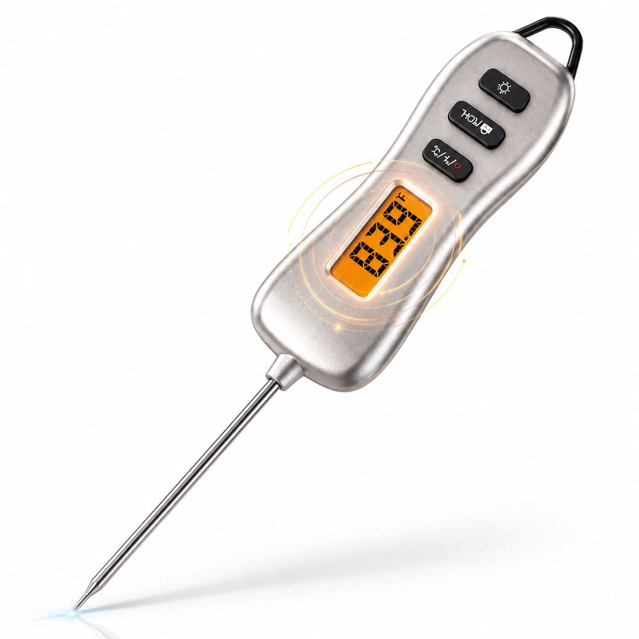 ibettertec Grillthermometer Food Liquid Thermometer Instant Read Digital Meat, Set, Geeignet für alle Lebensmittel, Präzise Temperaturmessung, Hold-Funktion