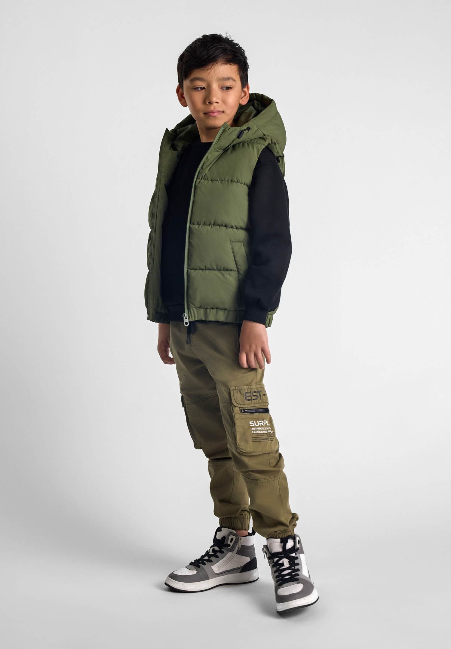 MINOTI Steppweste Weste aus Ripstop-Stoff, mit Kapuze und Taschen (2y-14y) günstig online kaufen