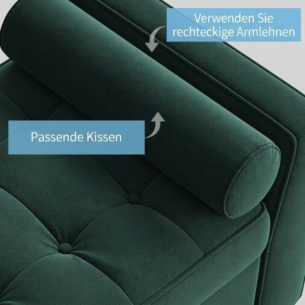 GarveeMore Polsterbank Polsterbank mit Stauraum Flurbank Sitzbank,Samt 118x43x64cm – Bild 5 von 5