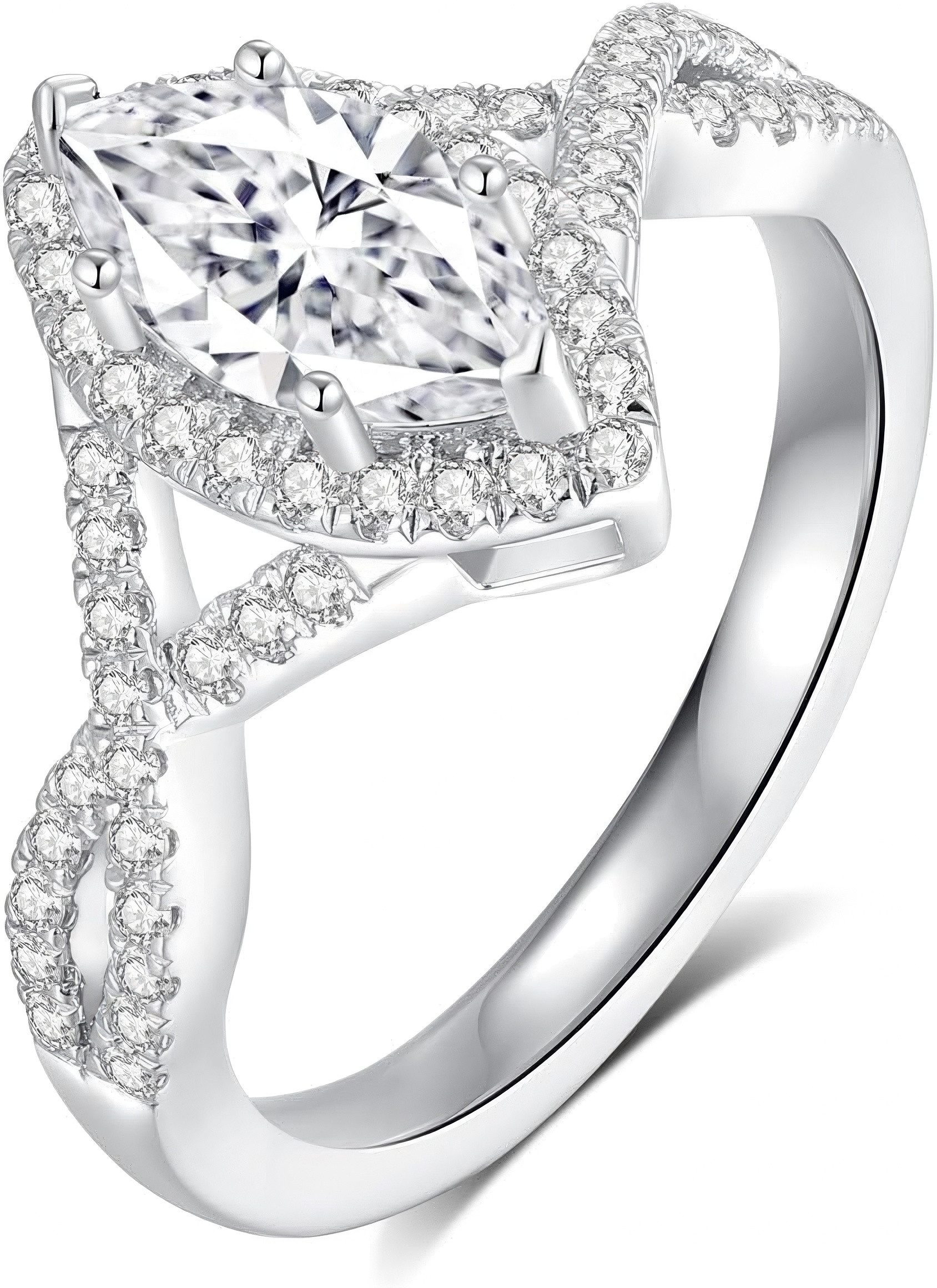 Diamantring 1ct ring gold damen 585 echtgold,statement ring,damen ring