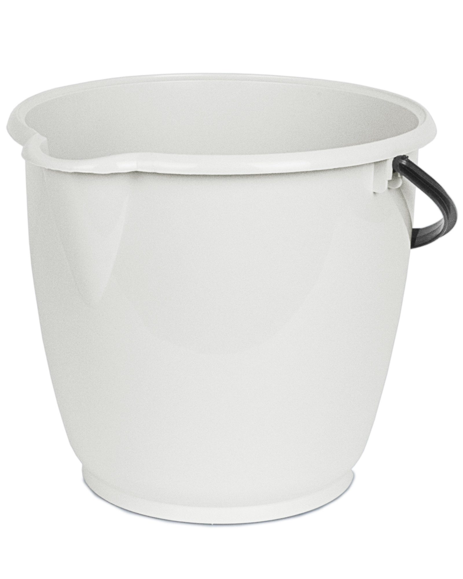 ONDIS24 Putzeimer Plastikeimer Haushaltseimer mit Kunststoffbügel, Ausguss & Füllstandsanzeige grau 12 Liter