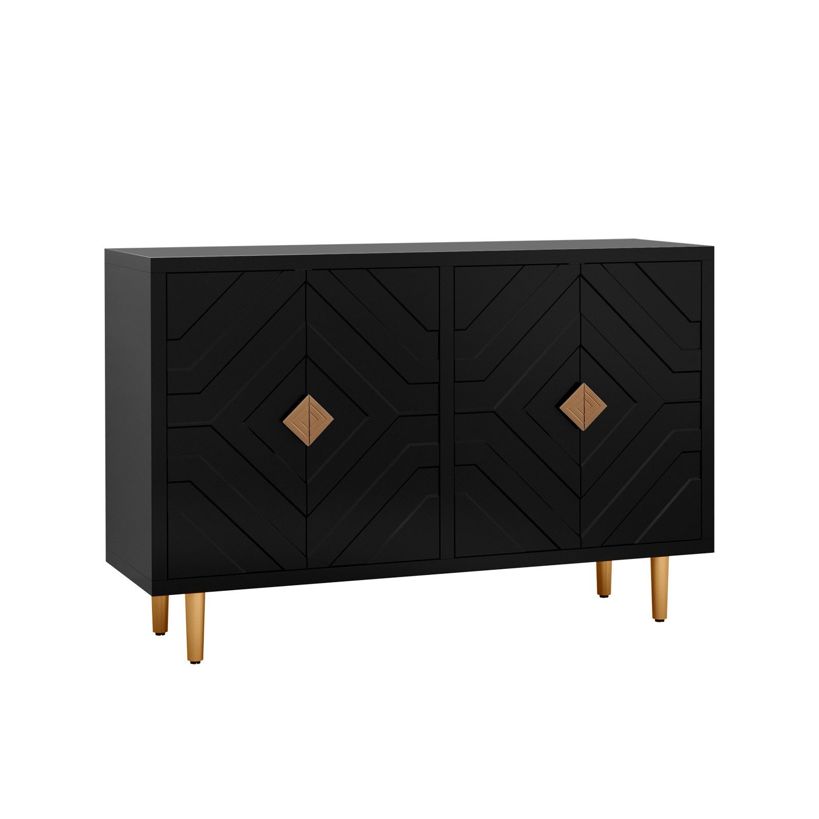 HOLTICO Sideboard Schrank für Wohnzimmer, Küche, Schlafzimmer (1 St), Kommode mit 4 Türen, Küchenschrank, Aufbewahrungsschrank