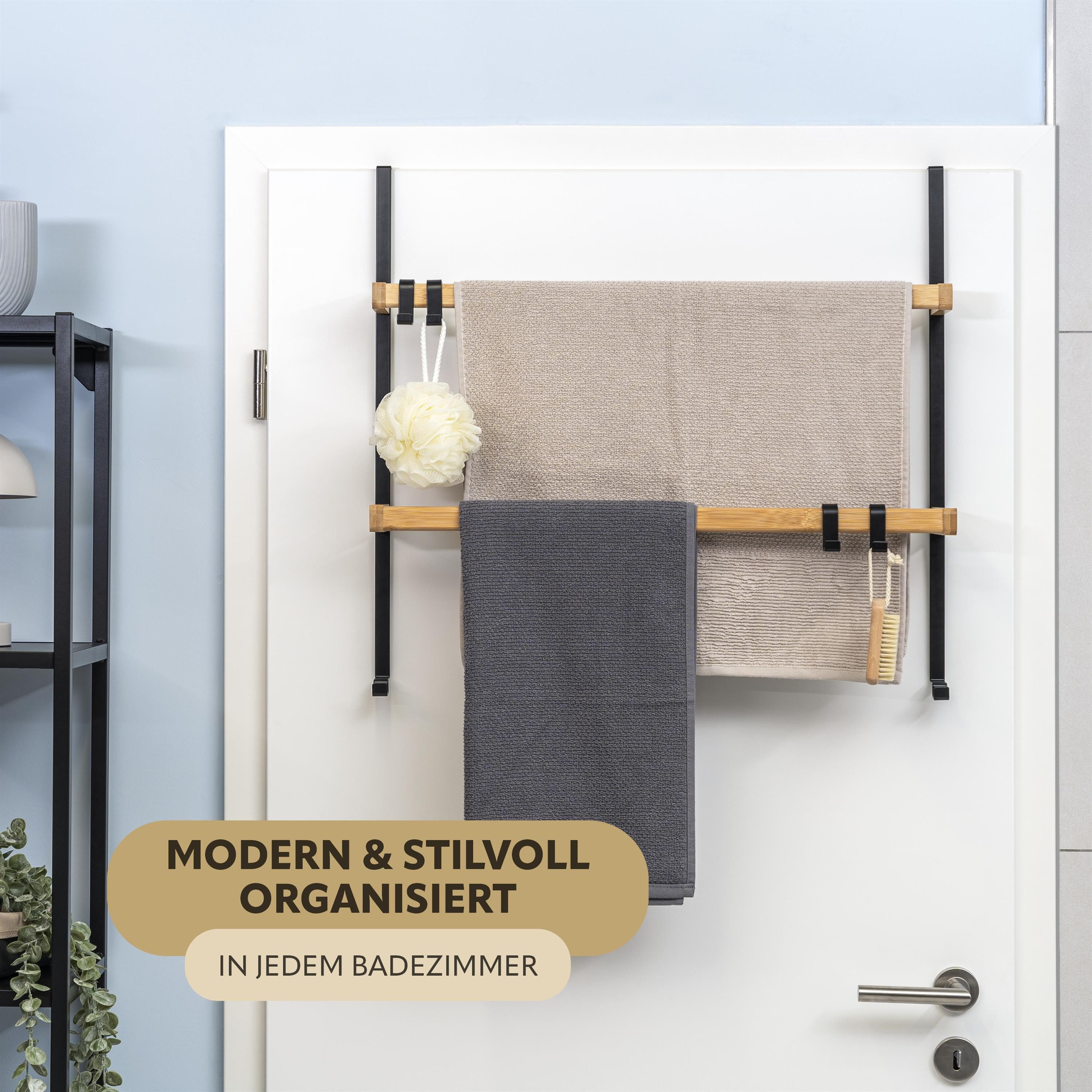 eluno Türregal aus Metall und Bambus, günstig online kaufen