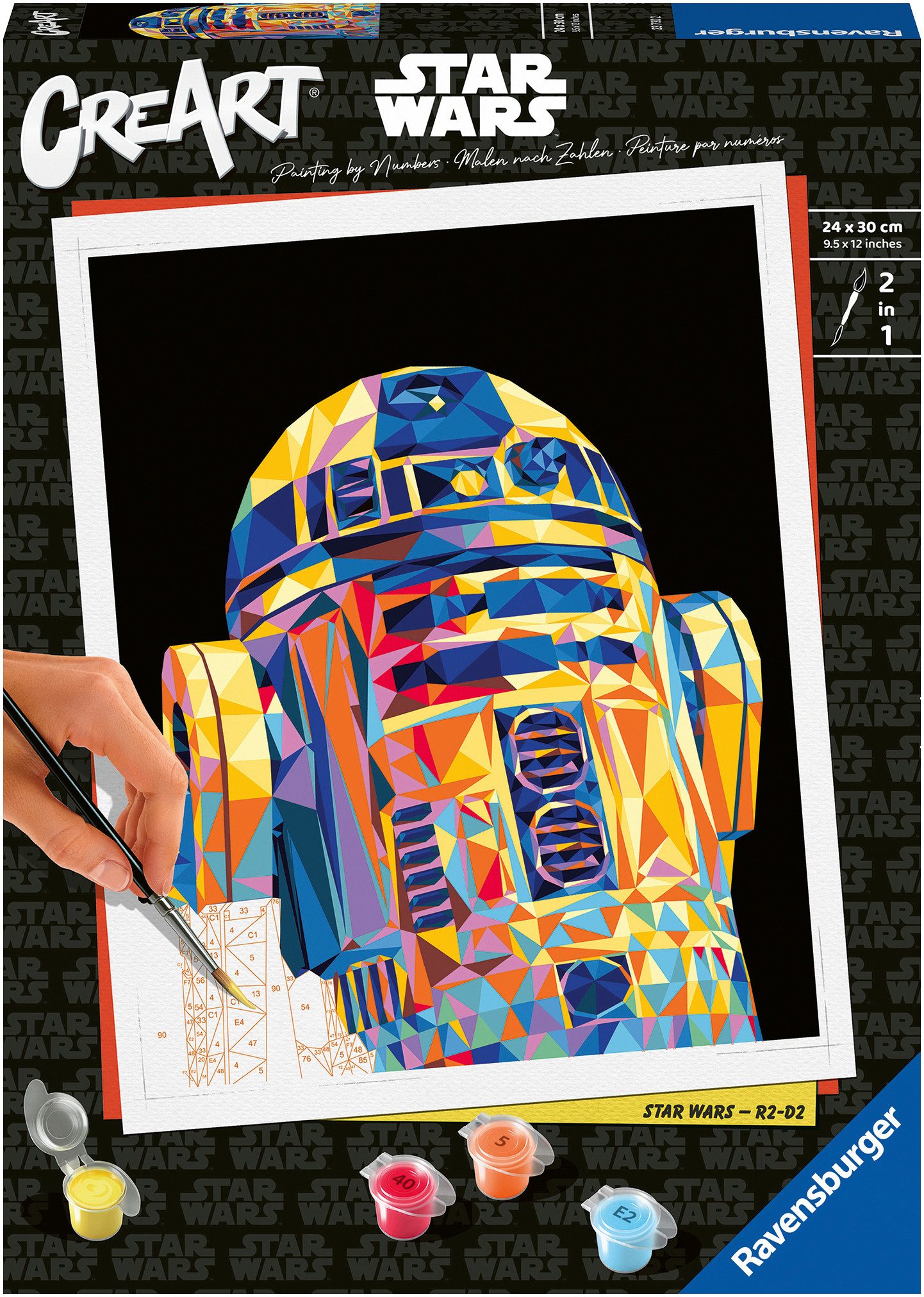 Ravensburger Раскрась по номерам CreArt, Star Wars - R2-D2, Made in Europe