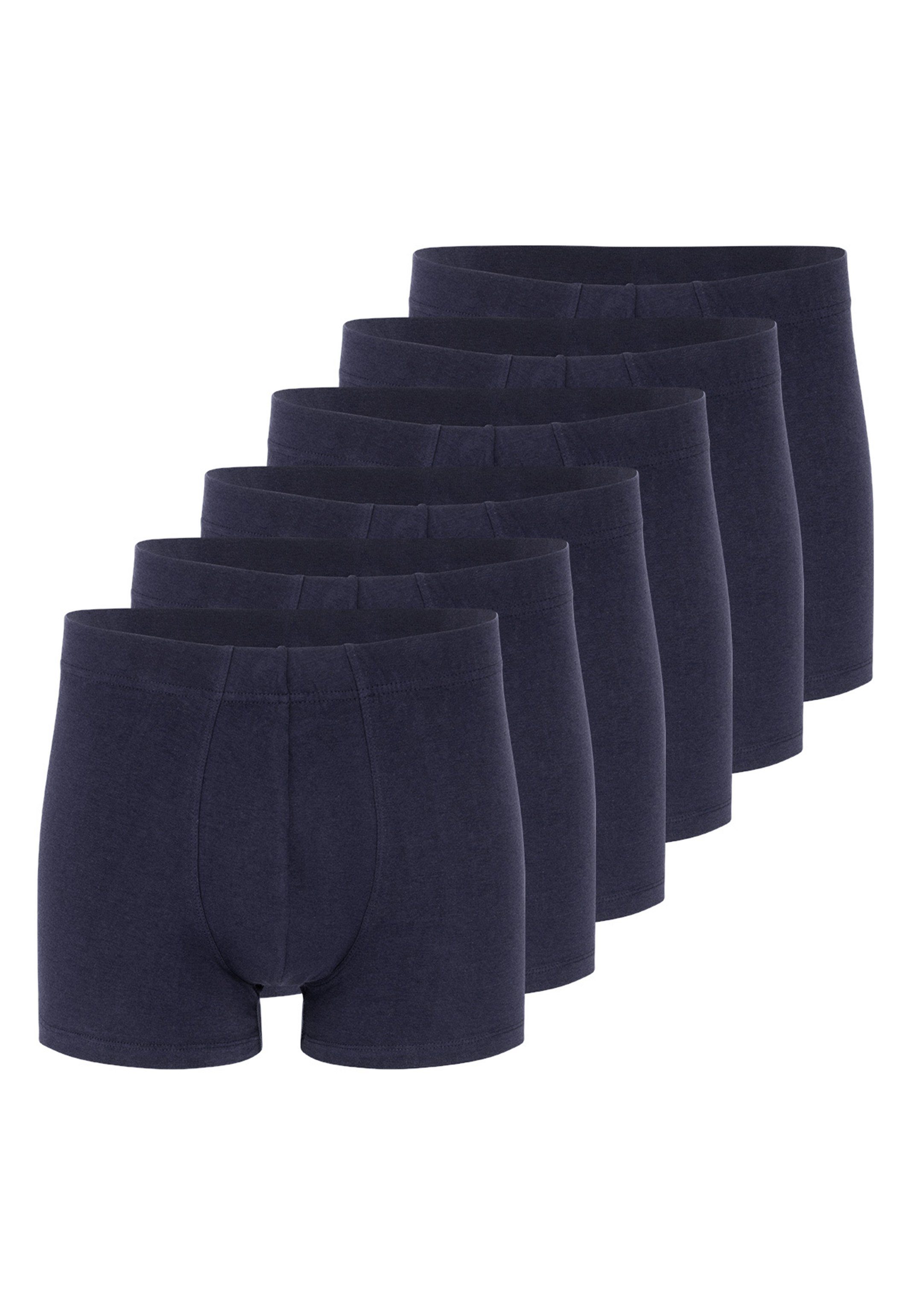 Almonu Retro Boxer 6er Pack Organic Cotton (Spar-Set, 6-St) Retro Short / Pant - Baumwolle - Ohne Eingriff - Atmungsaktiv Navy