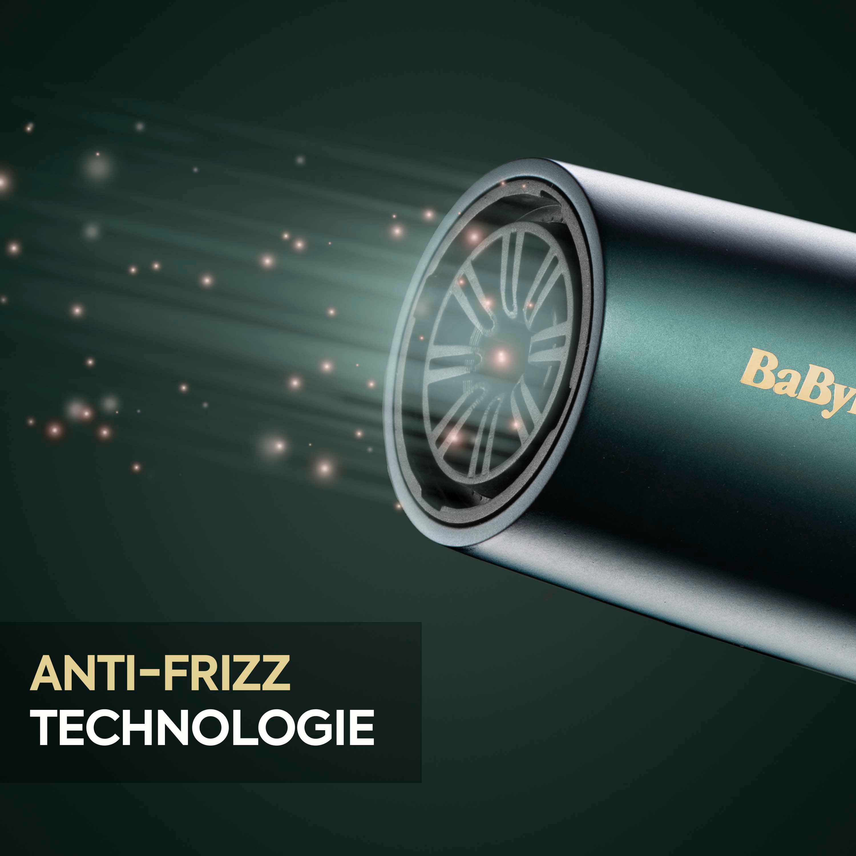 BaByliss Haartrockner BaByliss Air Power Pro Profi-Haartrockner, D6555DE, 1600 W, Hochgeschwindigkeits-Digitalmotor, Leicht, Föhn mit 3 Aufsätzen