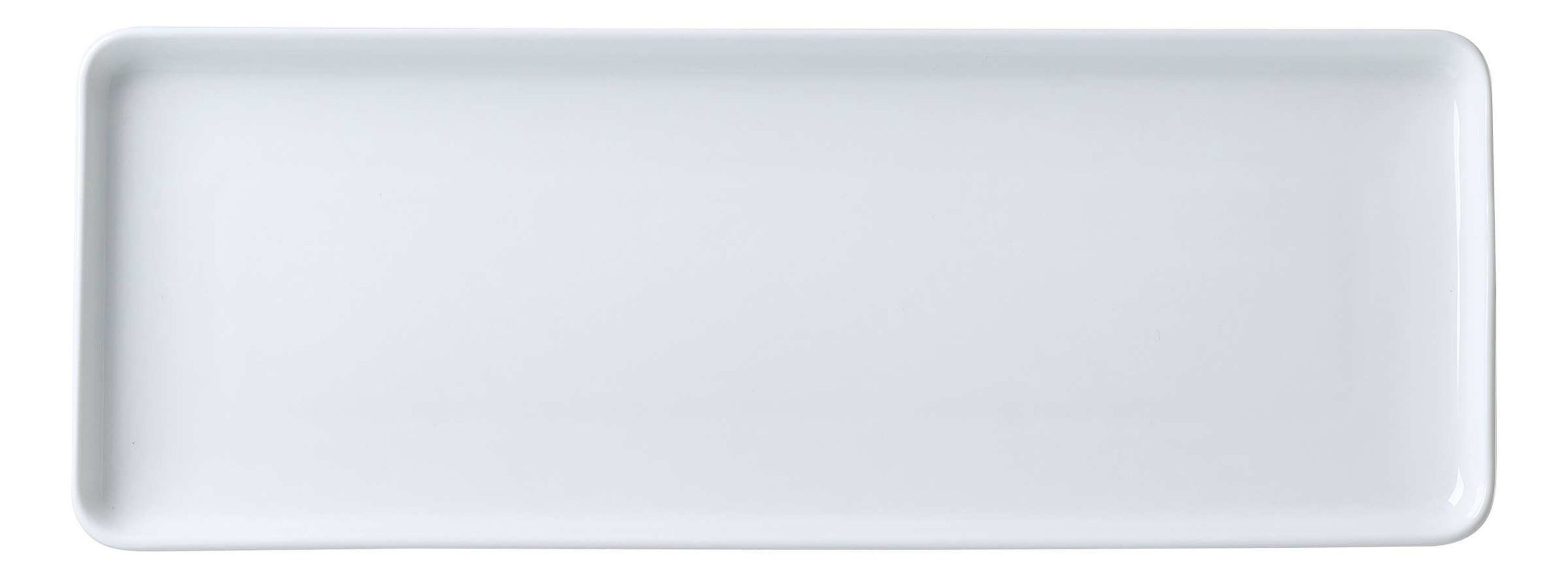Ritzenhoff & Breker Servierplatte Skagen Platte rechteckig Porzellan Weiss 20,5 x 7,5 cm, Porzellan, (1-tlg)
