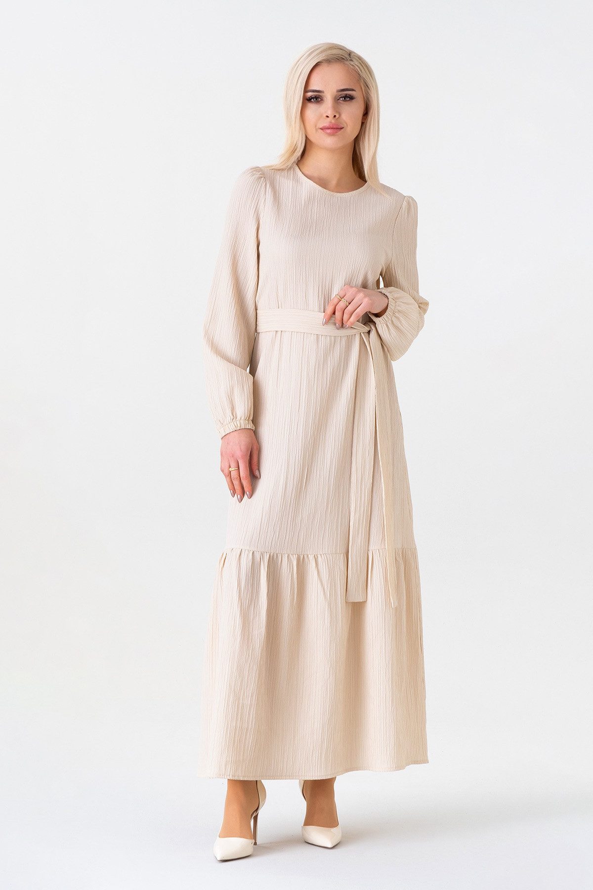 fashionshowcase Maxikleid Damen Crinkle Kleid mit günstig online kaufen