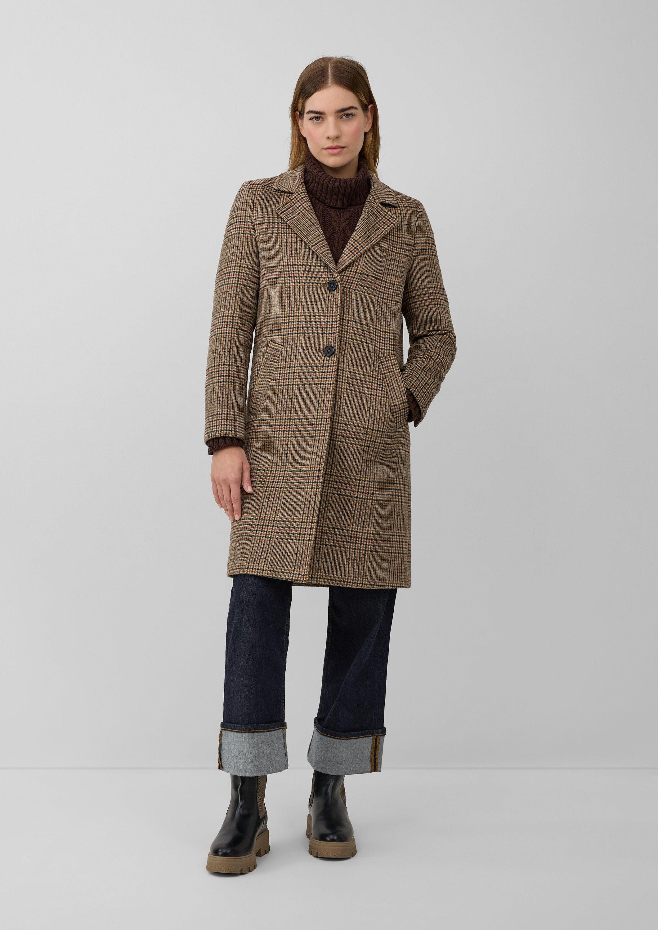 s.Oliver Funktionsmantel Outdoor-Mantel Wollmixmantel mit Leo-Muster und Ei günstig online kaufen