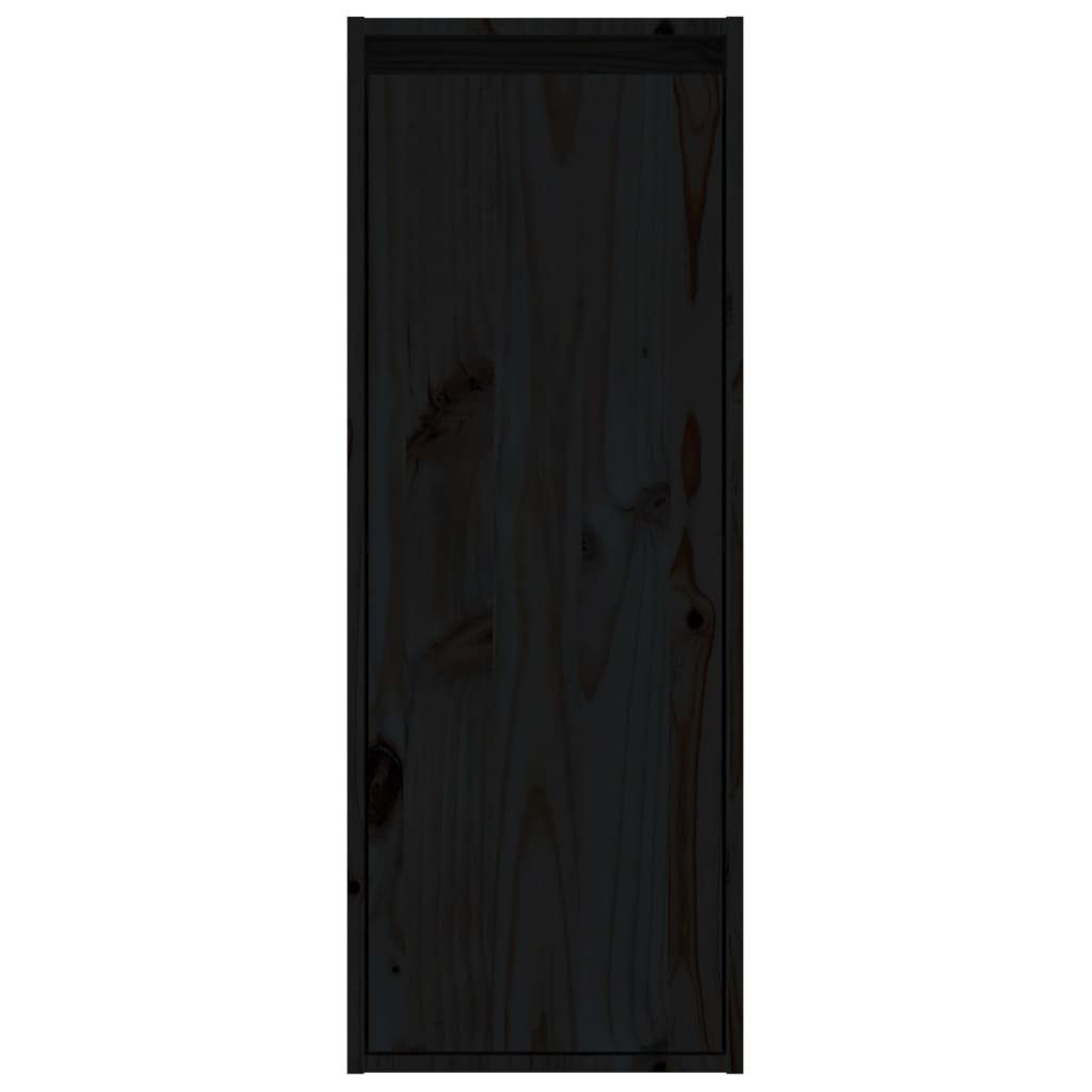 Wandschränke cm Schränkchen vidaXL Schwarz 30x30x80 Kiefer 2 Regal Stk Massivholz