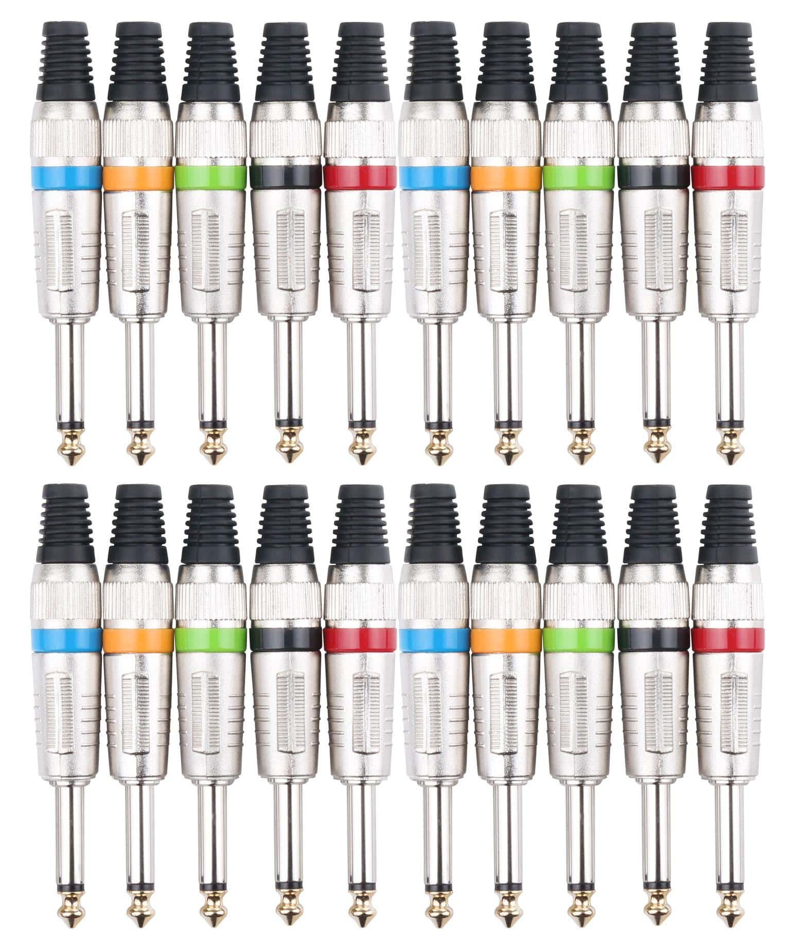 Steckerset 6,3mm Klinke 20 Stück Audio-Adapter