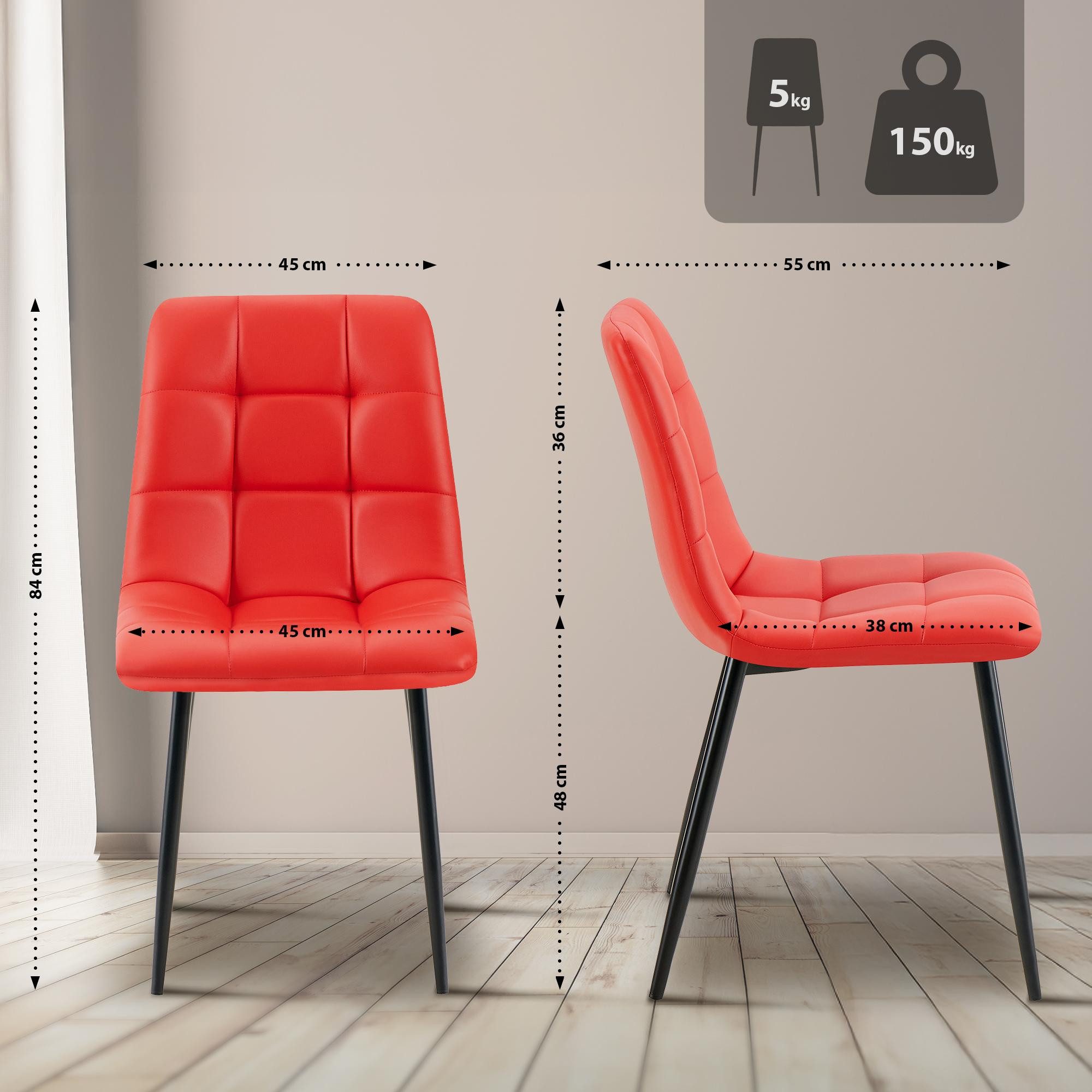 CLP Esszimmerstuhl Antibes, Polsterung mit Kunstleder-Bezug, Metallgestell günstig online kaufen