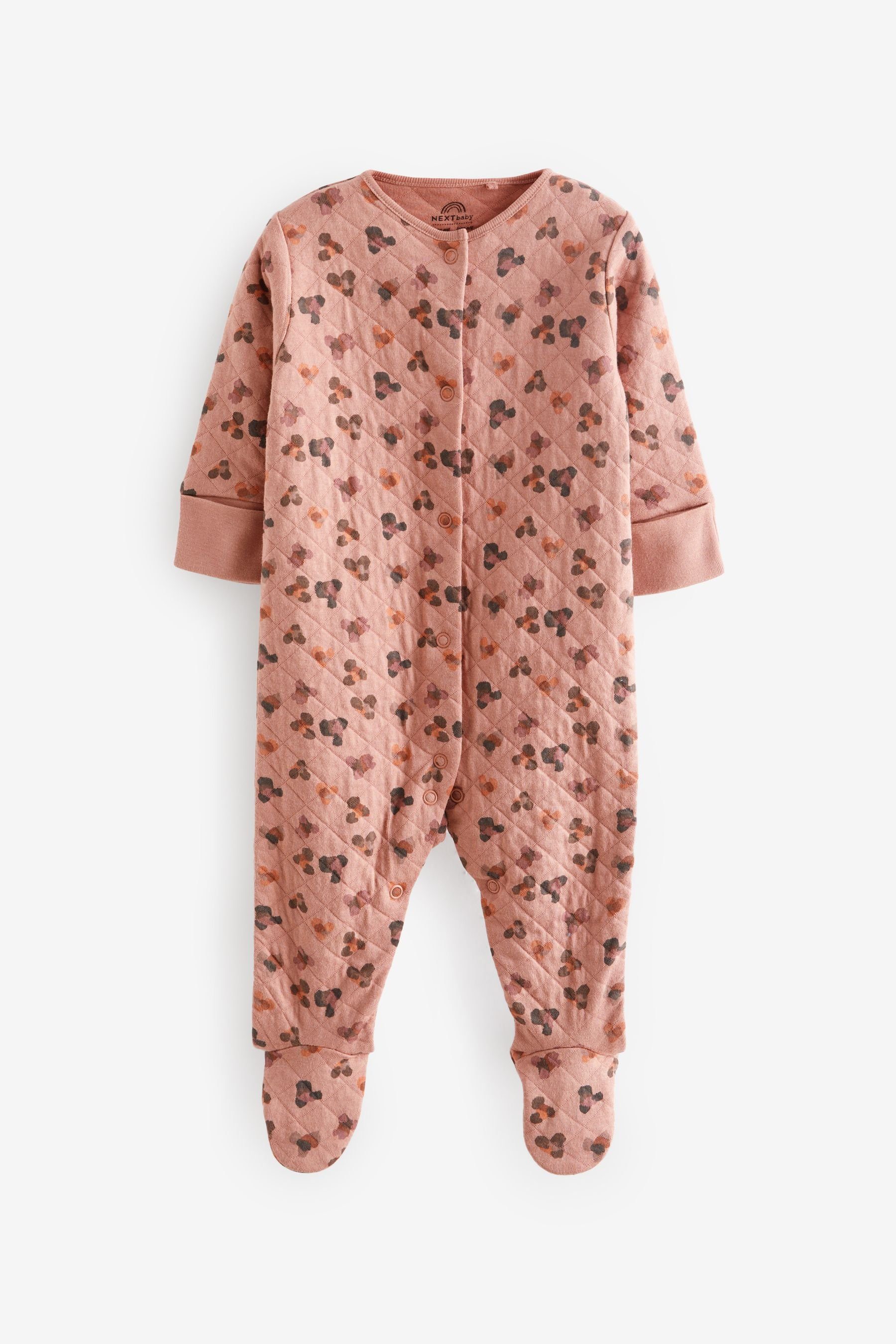 Leopardenmuster (1-tlg) Gesteppter Pink Schlafoverall mit Baby-Schlafanzug Next