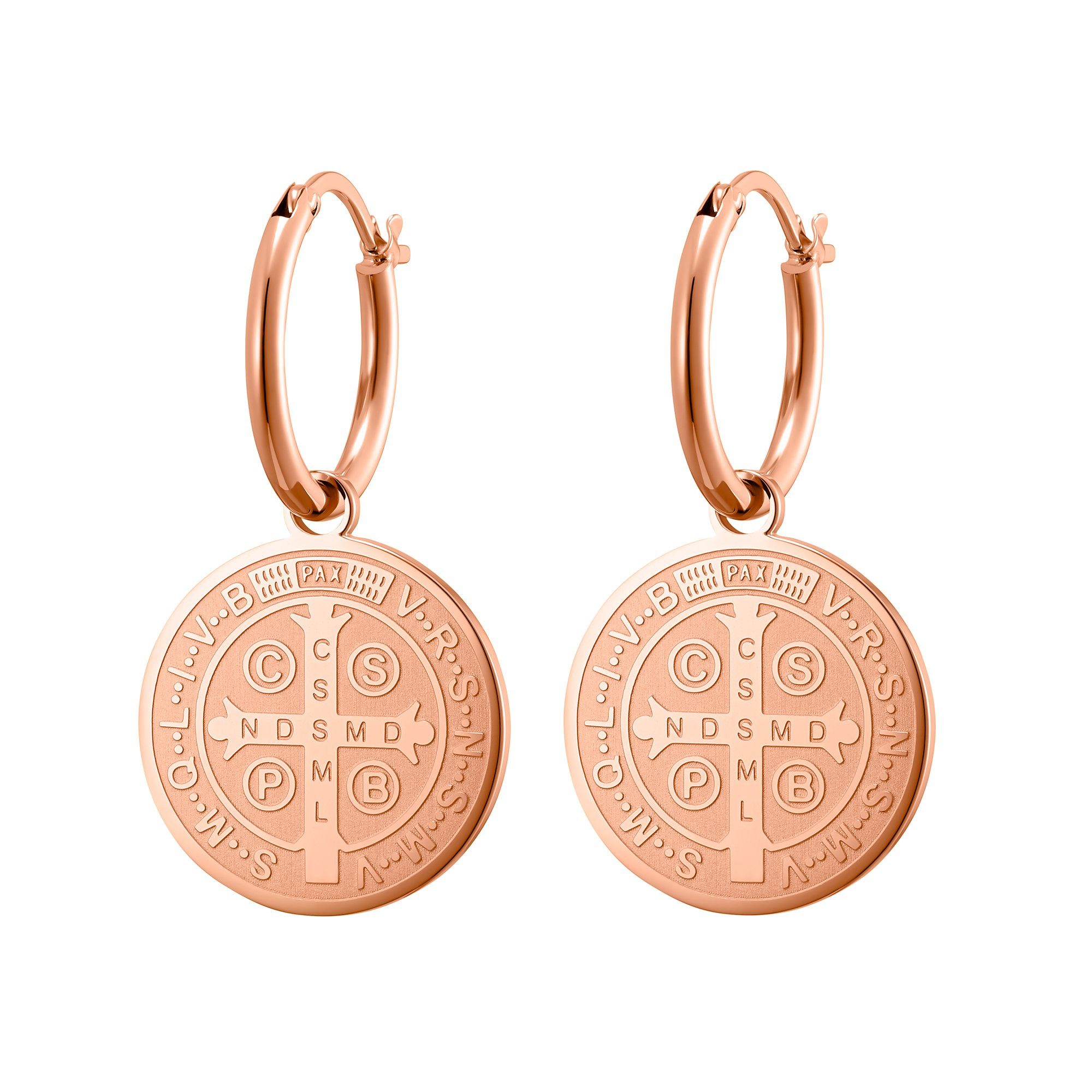 Heideman Paar Ohrstecker Archivus rose goldfarben (Ohrringe, inkl. Geschenkverpackung), Paar Creolen mit Clip