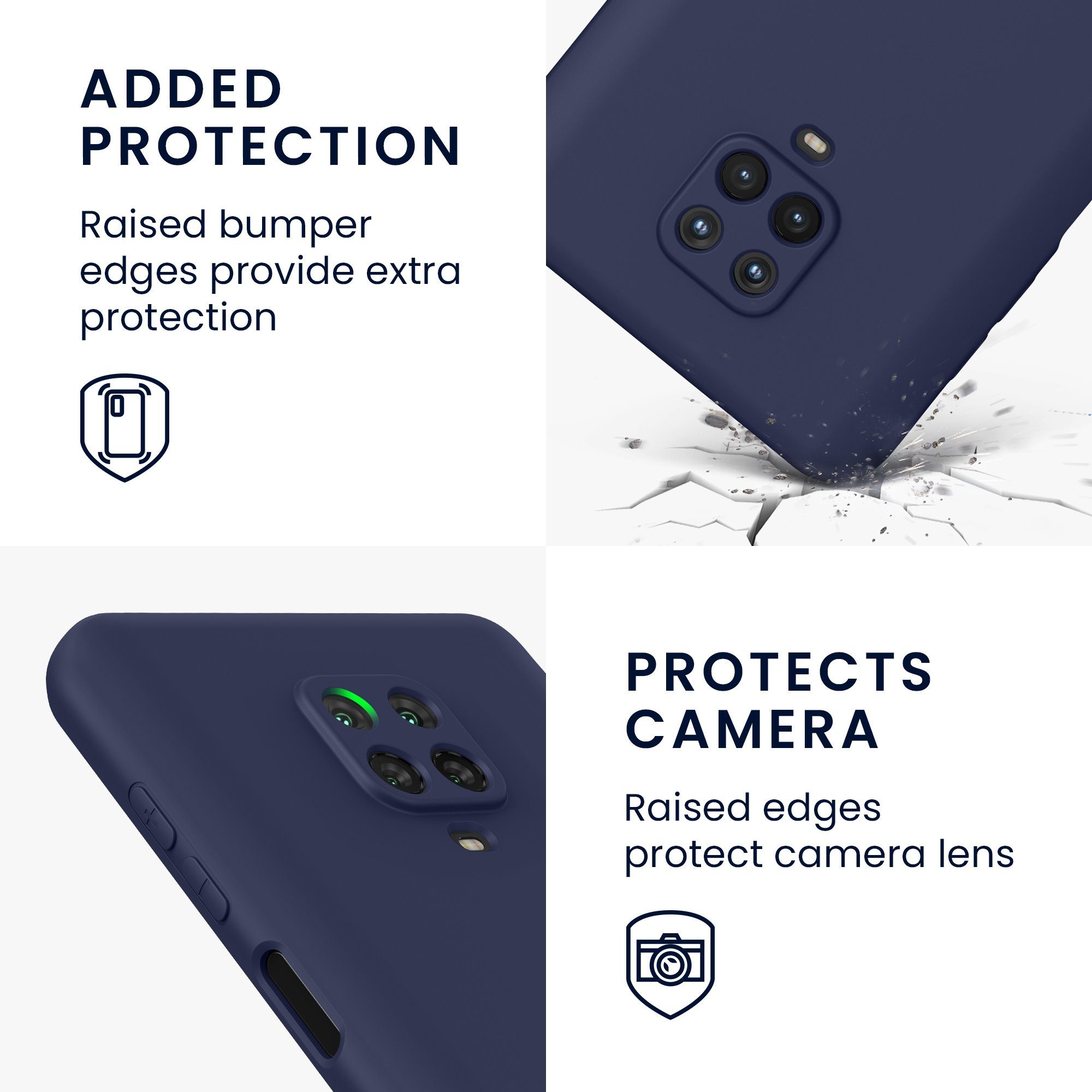 kwmobile Handyhülle Slim Case für Xiaomi Redmi Note 9S / 9 Pro / 9 Pro Max, Hülle Silikon Handy - Handyhülle gummiert – Bild 3 von 5