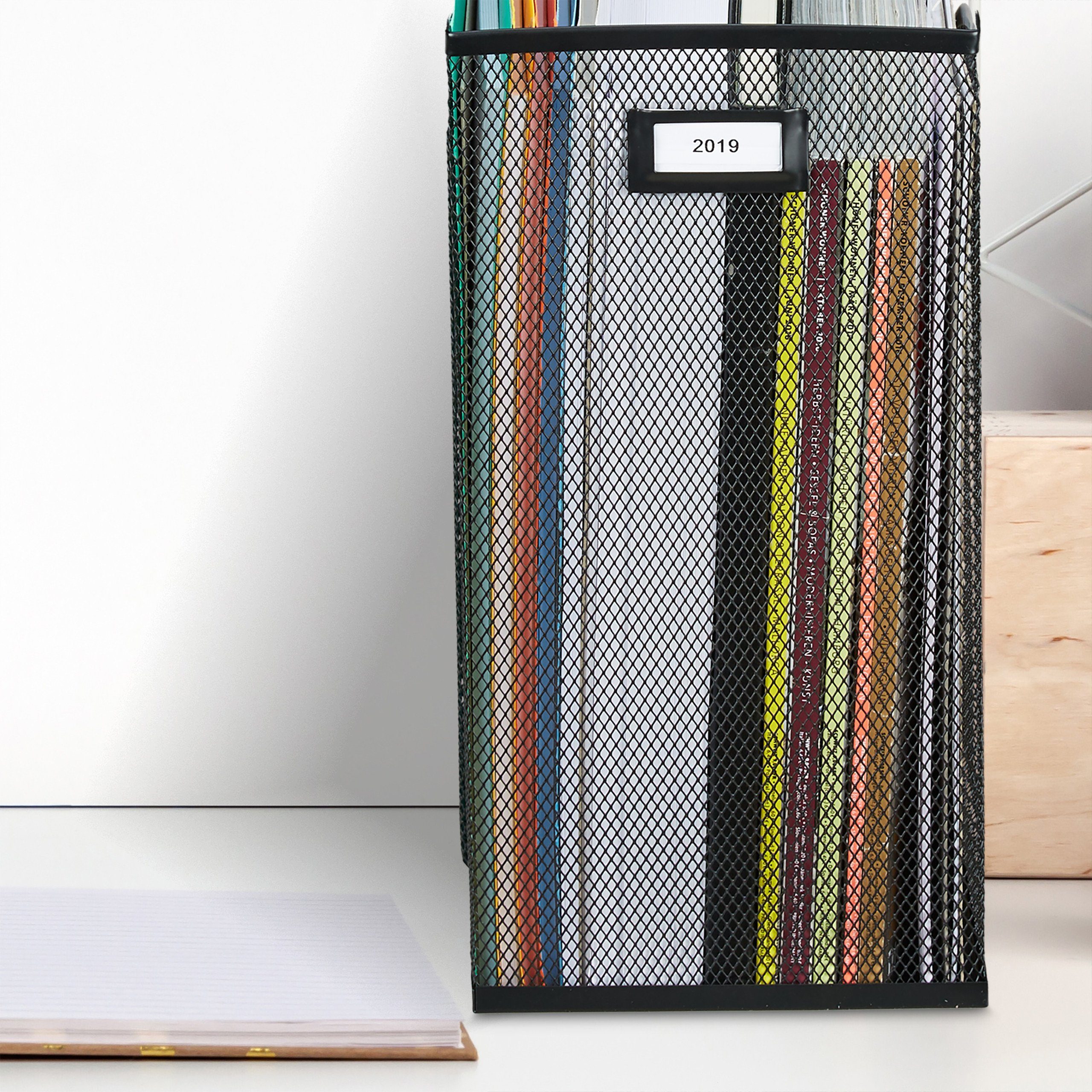 relaxdays Organizer Stehsammler Metall (1 St), schwarz – Bild 3 von 5