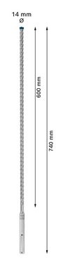 BOSCH Universalbohrer Expert SDS max-8X, Hammerbohrer, 14 x 600 x 740 mm