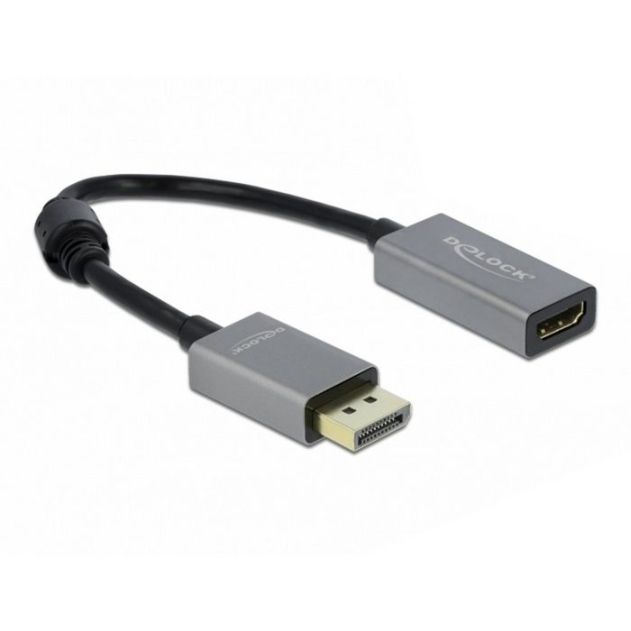 Delock Aktiver Adapter Displayport 1.4 > HDMI Buchse 4K Audio- & Video-Adapter