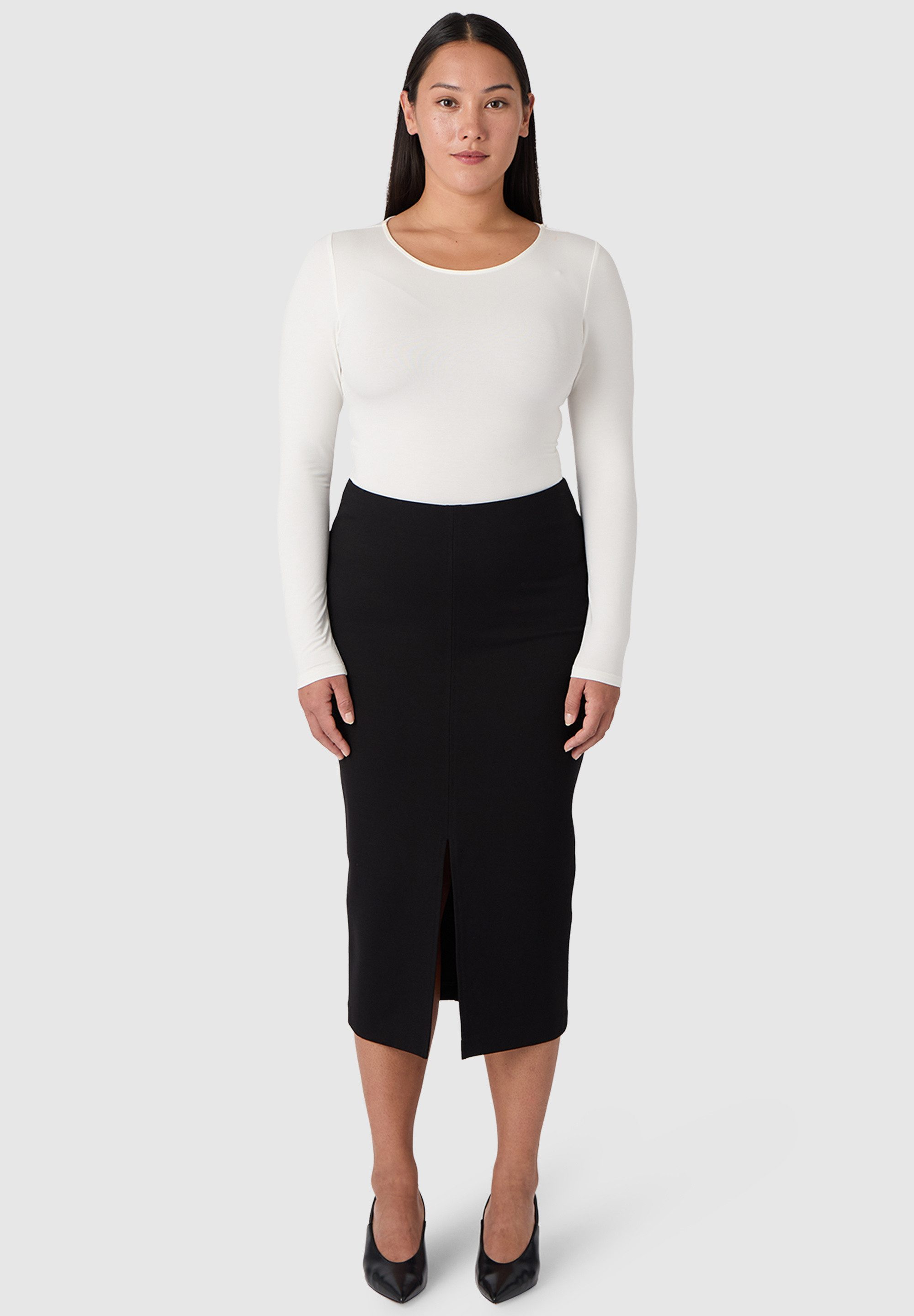 Les Lunes Langarmbody ALENA Body Bambusviskose, klassischer Schnitt, 3/4 Ärmel, Tanga Passform