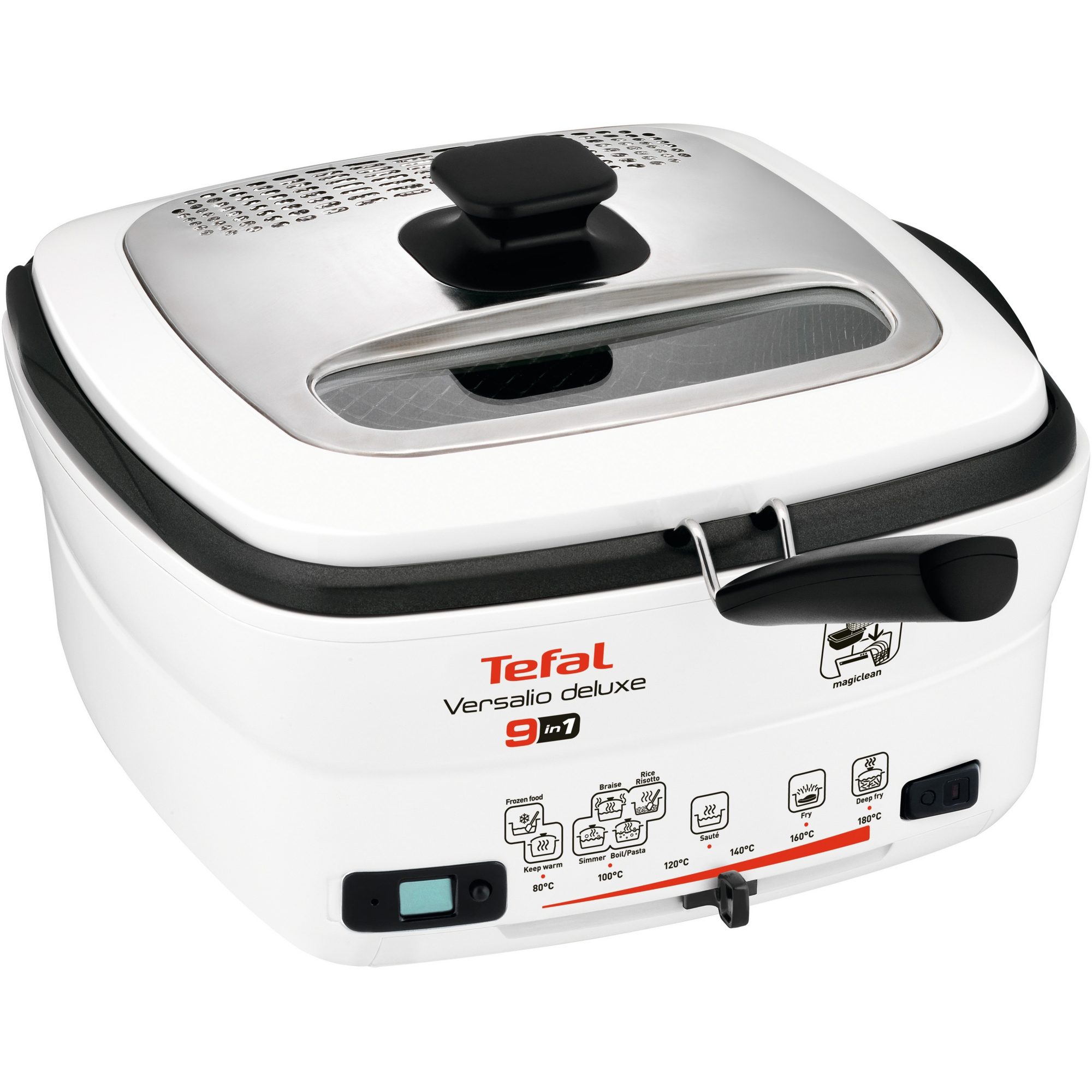 Tefal Fritteuse Versalio Deluxe 9in1 FR4950, 1600 W, 1.600 Watt, Ölbehälter 2 Liter, Timer