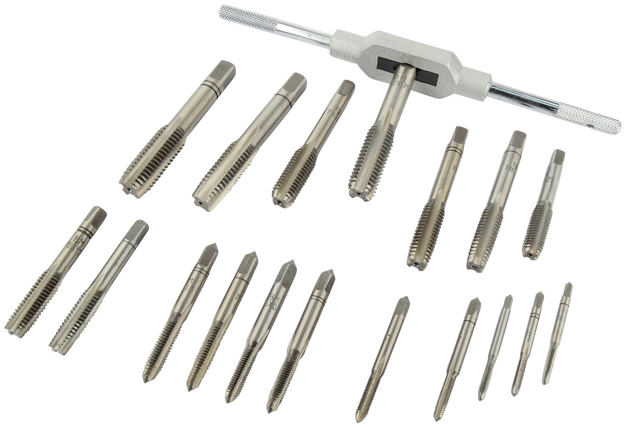 Brüder Mannesmann Werkzeuge Gewindeschneider, Set, 32-tlg., inkl. 21 Bohrer