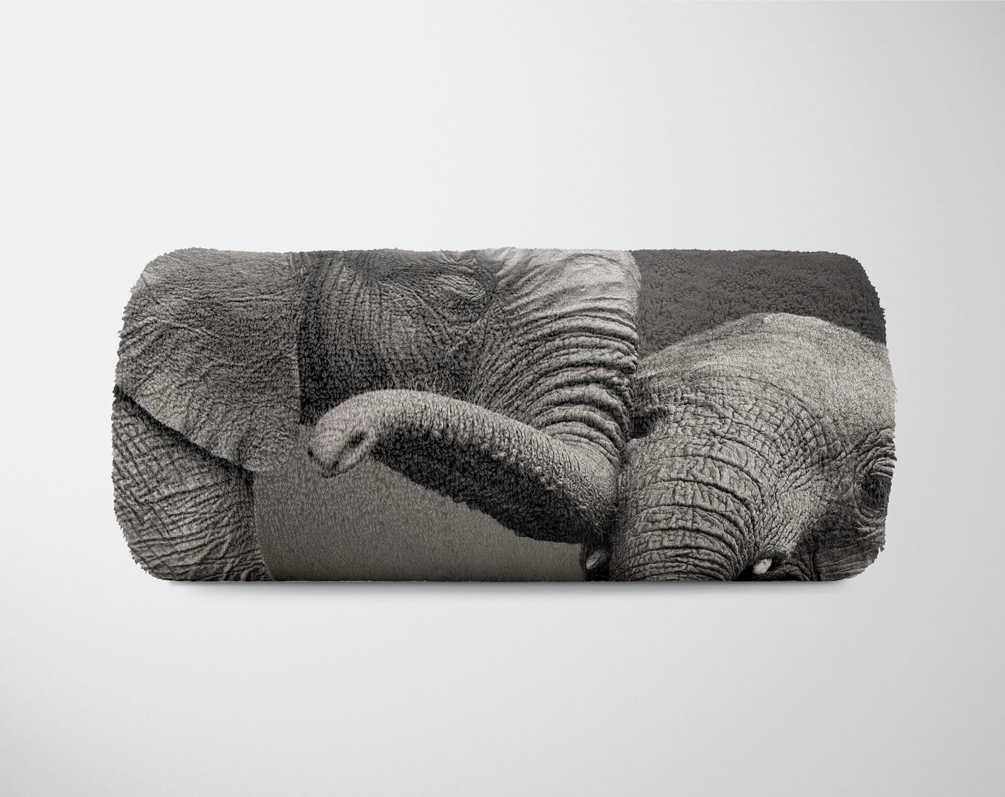 Sinus Art Handtücher Strandhandtuch Baumwolle-Polyester-Mix Mama B, Tiermotiv mit Handtuch Elefant Handtuch Kuscheldecke Saunatuch (1-St), mit