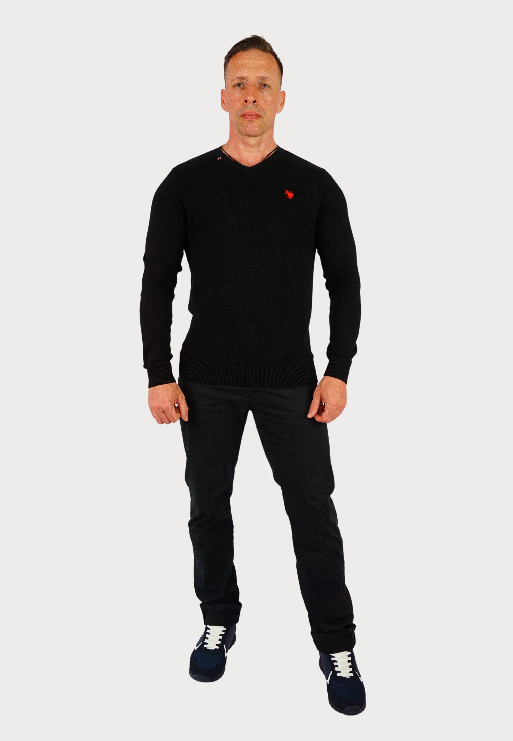 U.S. Polo Assn. Strickpullover Strickpullover Pullover V-Neck (1-tlg) günstig online kaufen