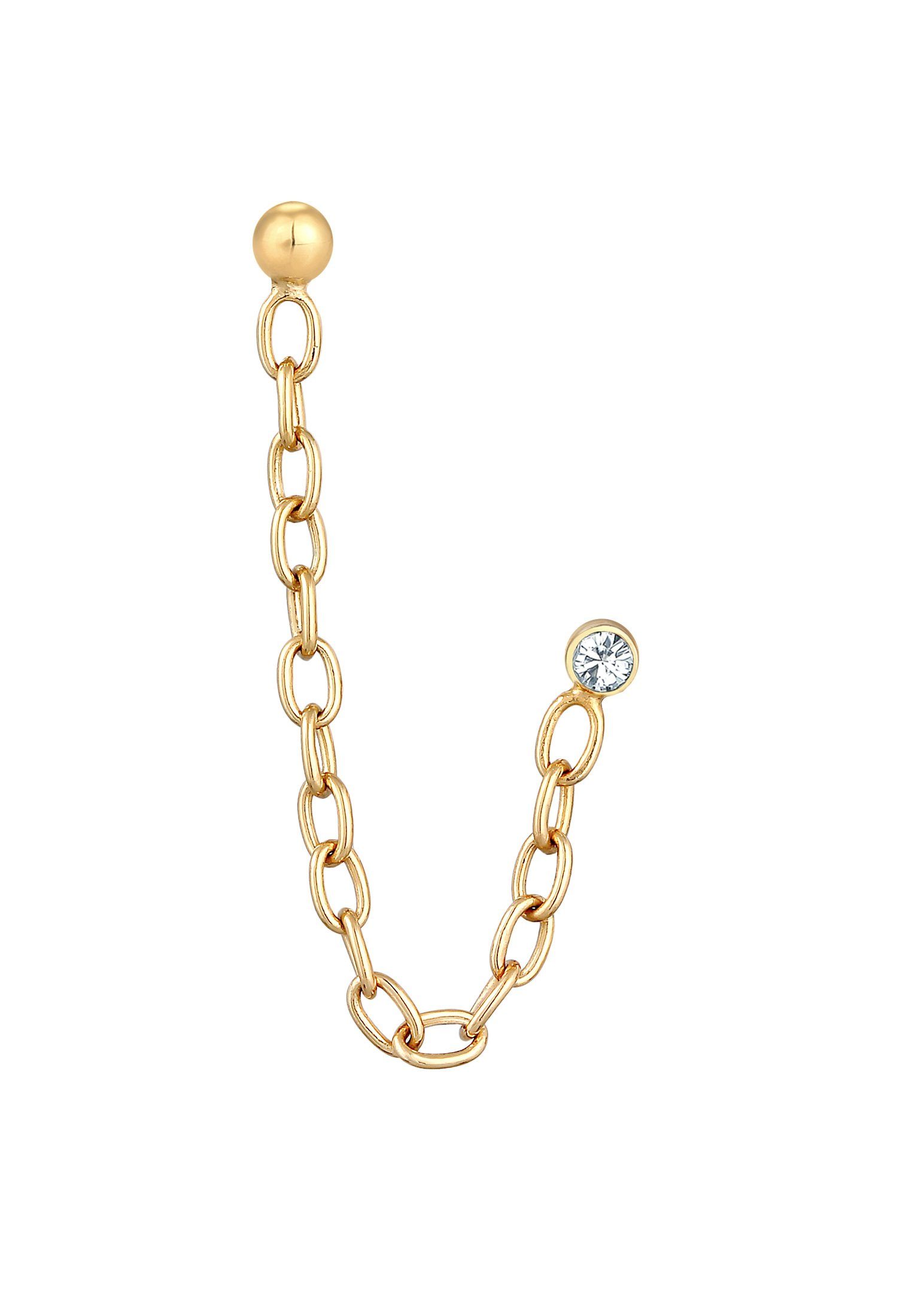 Elli Paar Ohrstecker Kette Piercing 925 Silber, mit Kristallen von Swarovski®
