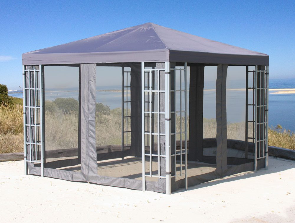 Quick Star Pavillon Rankpavillon 3x3m Anthrazit günstig online kaufen
