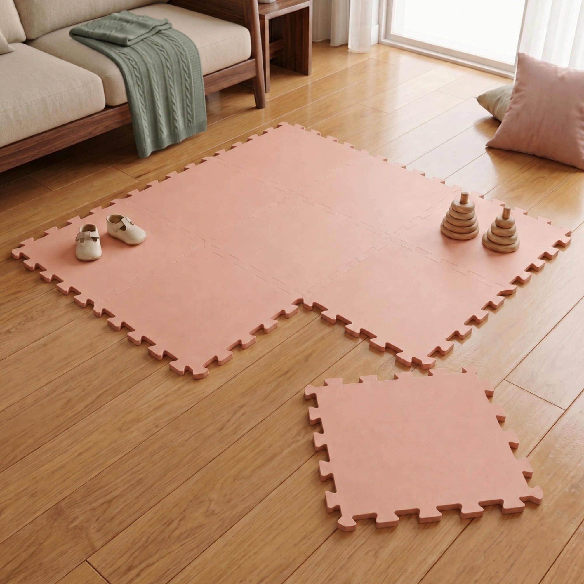 LittleTom Puzzlematte ab dem 1. Tag - 9 Teile Baby Spielmatte - 30 x 30 Kinder Krabbelmatte, (9-tlg), Spielunterlage für Babys und Kleinkinder - Kinderzimmer Puzzleteppich
