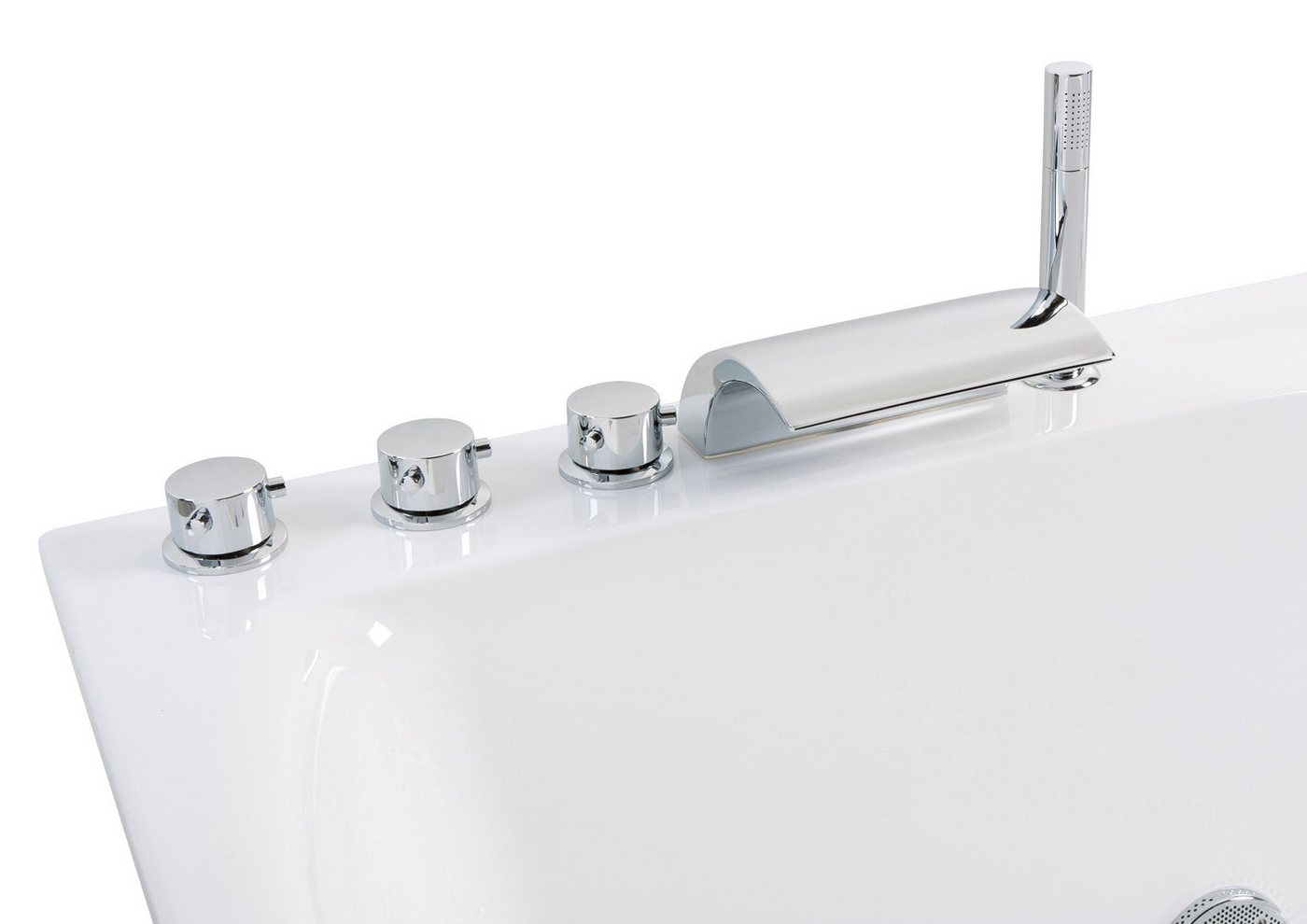 Thumbnail - Magnolia Home Whirlpool-Badewanne Ocean 170 rechts Premium Whirlpool Set (L/B/H) 170/70/57,5cm