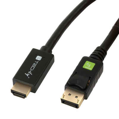 TECHLY Techly DisplayPort 1.2 auf HDMI Kabel schwarz 2m Video-Kabel