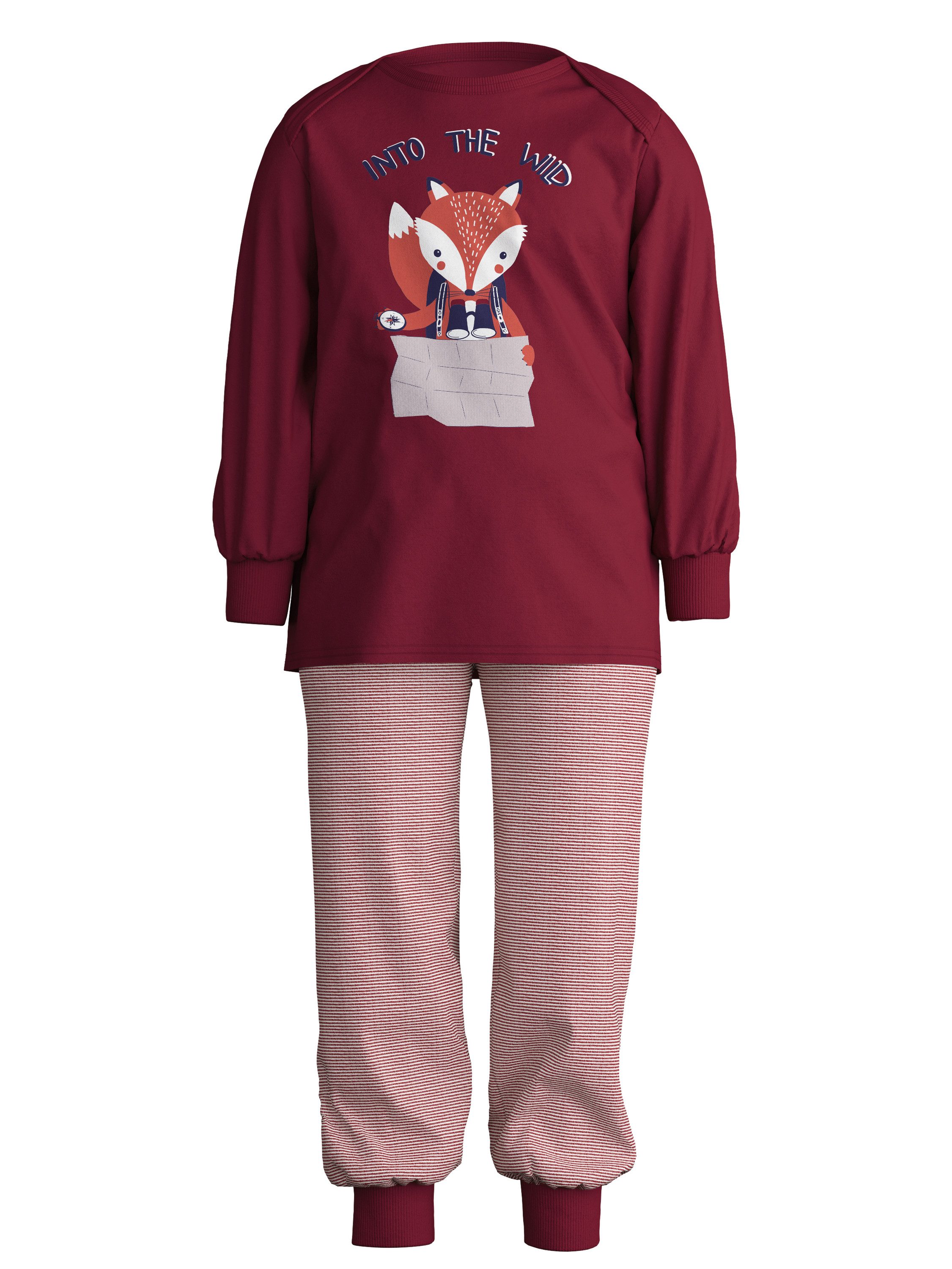 CALIDA Pyjama Toddlers Outdoor Kinder (2 tlg) weich, bequem mit Bündchen