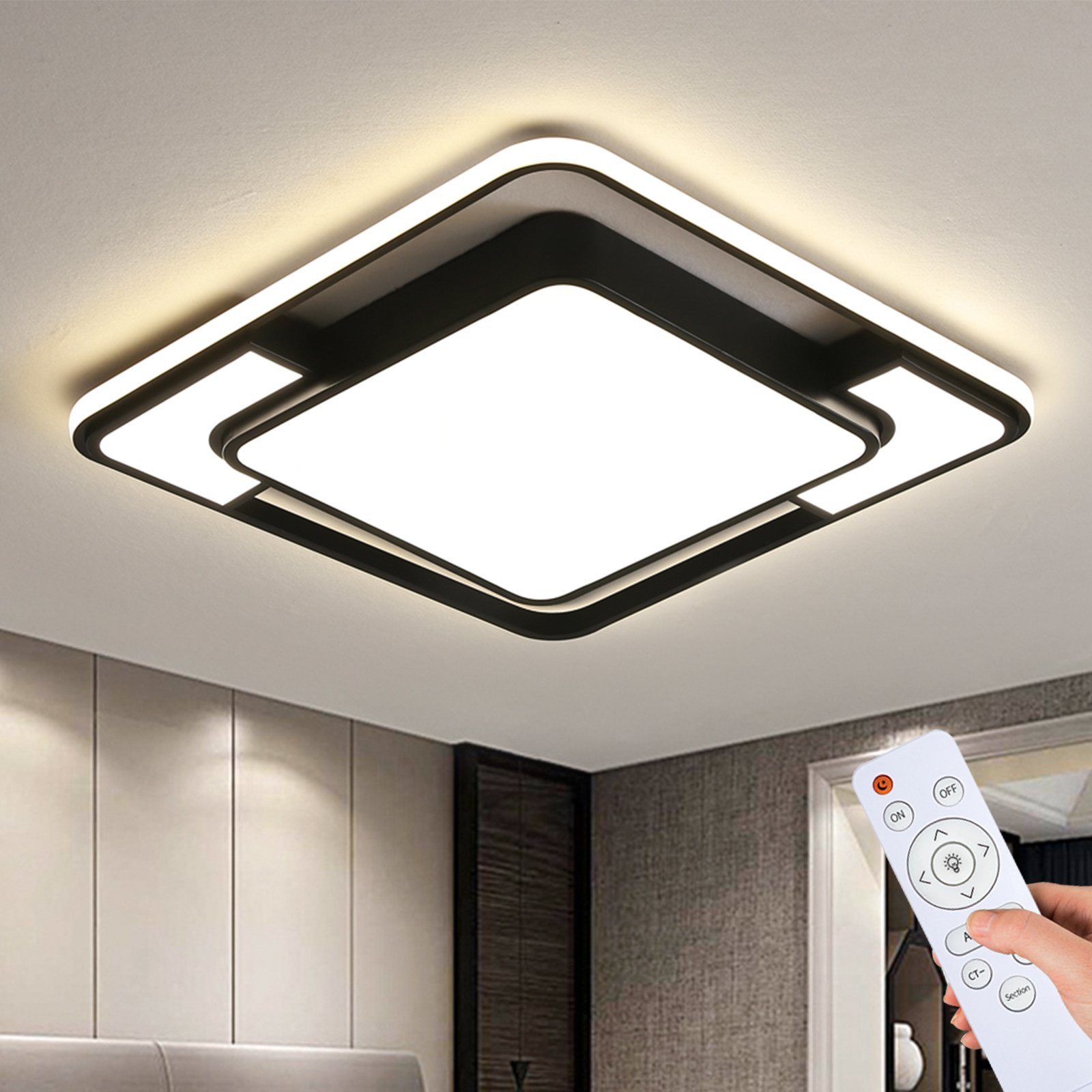 Design LED RGB Flur Schlaf Wohn Zimmer Beleuchtung Fernbedienung Decken Lampen 