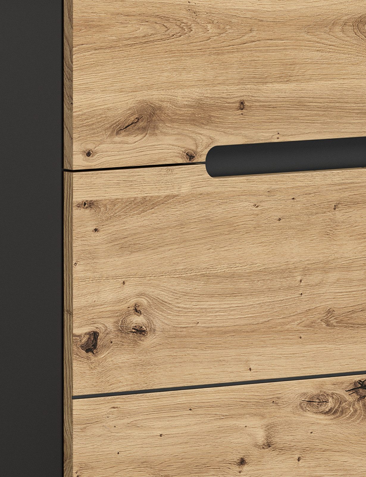 Inn.Furn Garderoben-Set Cooper, (in Artisan Eiche mit Basalt grau, 5-teilige Garderobe), Soft-Close-Funktion