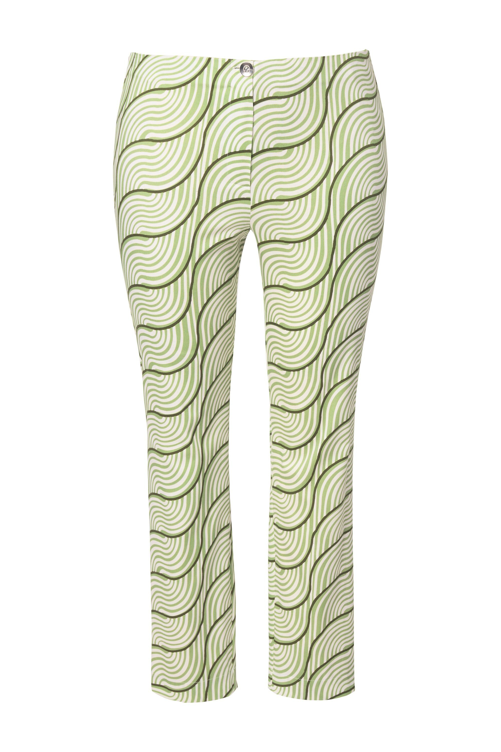 Ulla Popken Funktionshose Hose grafischer Druck Slim Elastikbund günstig online kaufen