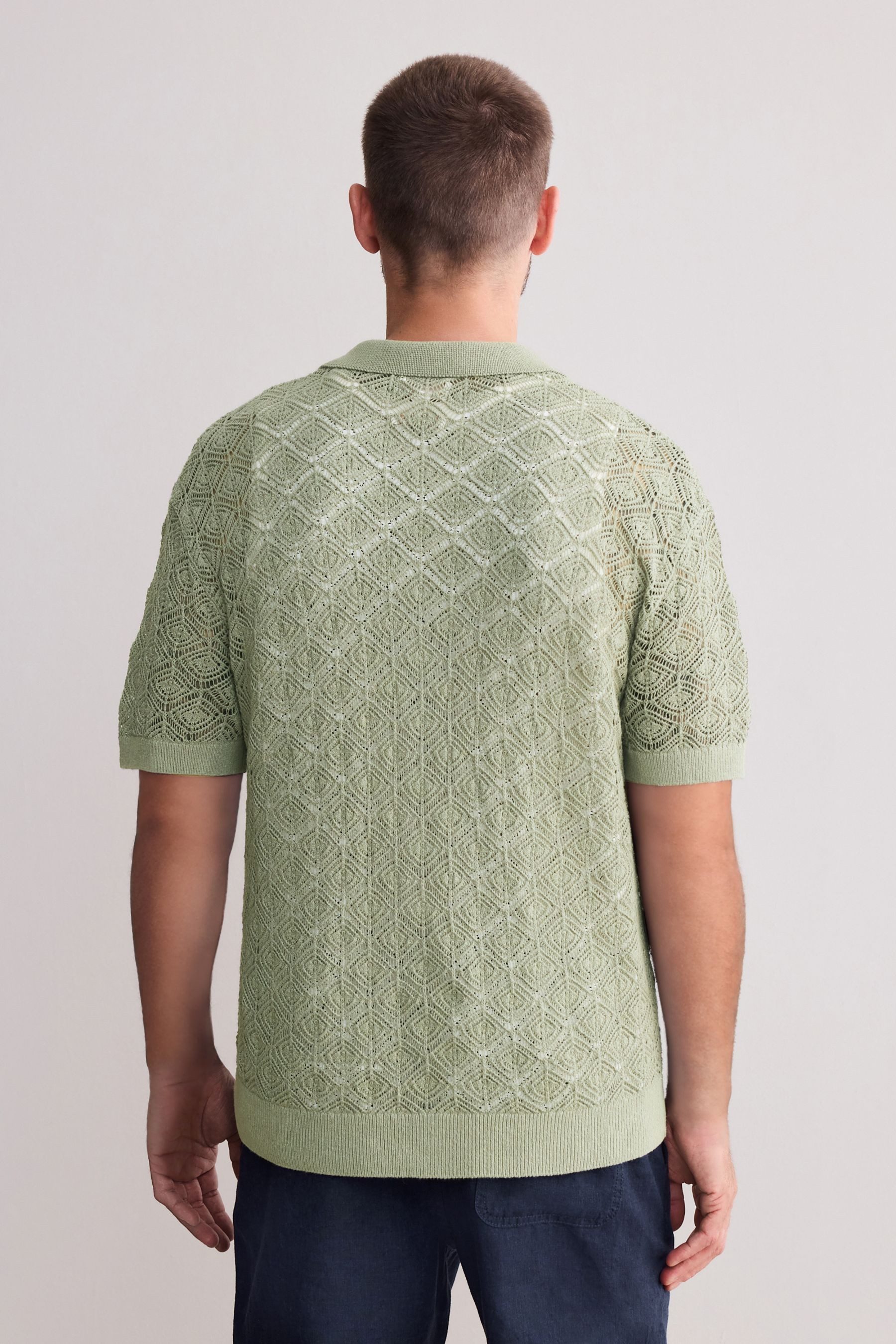 Next Poloshirt Signature Geknöpftes Kurzarm-Poloshirt aus Strick (1-tlg) günstig online kaufen