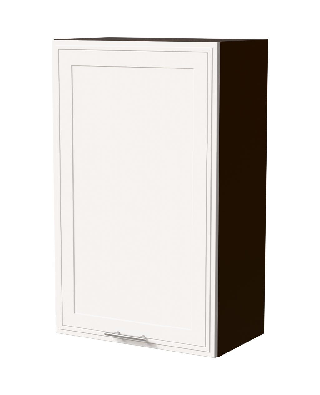 Feldmann-Wohnen Klapphängeschrank Salo (W4/60/1, 1-türig, 3 Einlegeböden, 1-St., moderne Kassettenoptik, folierte Fronten) 60x32,5x96cm Lava / Weiß Matt