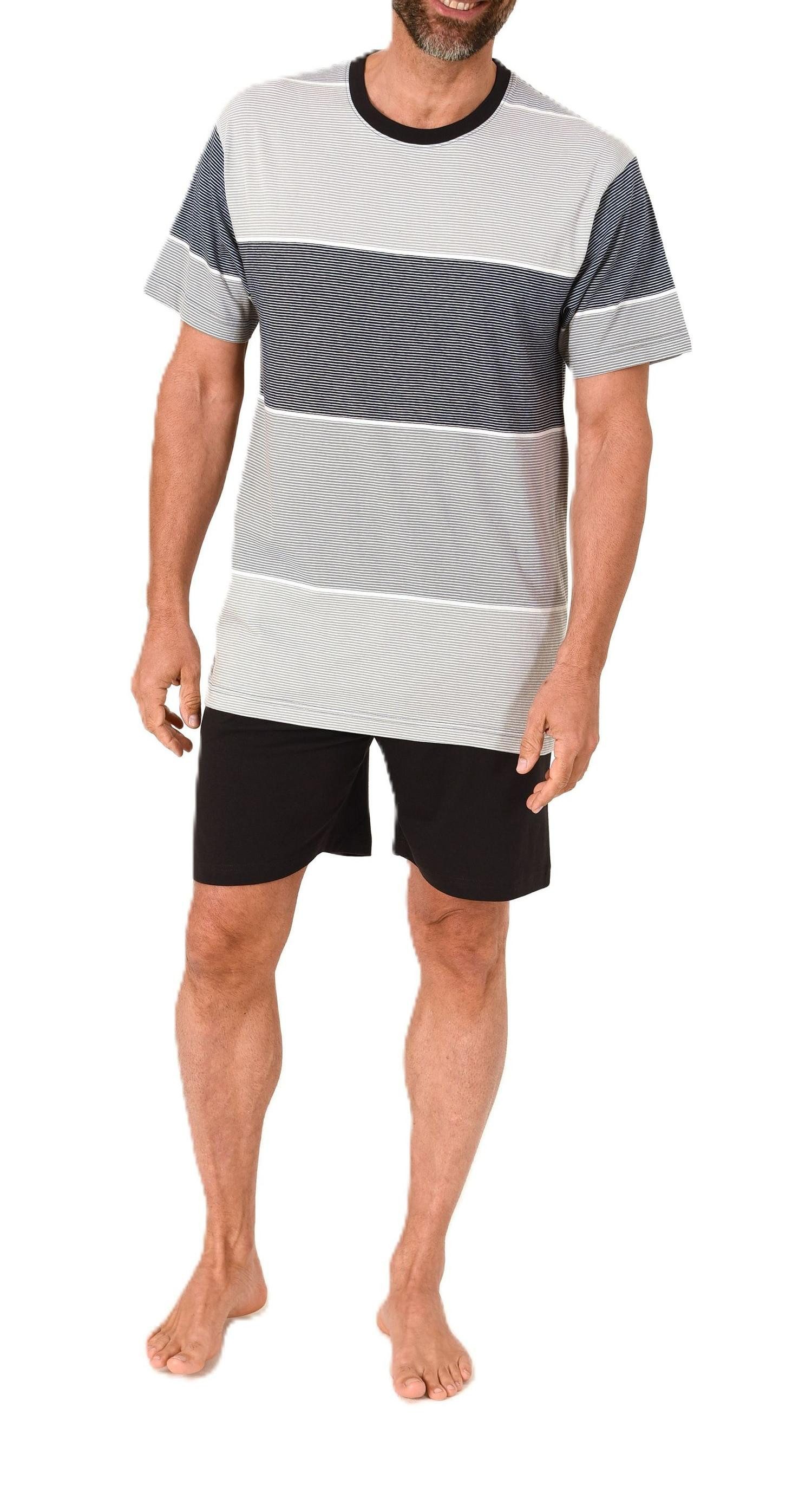 Pyjama Normann Herren Schlafanzug kurzarm Shorty - auch in Übergrössen