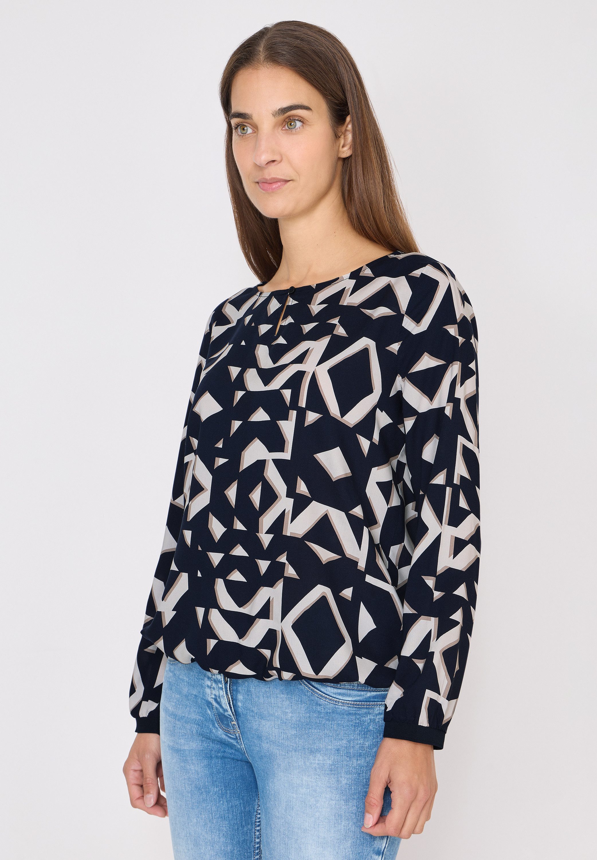 CECIL Langarmbluse mit Elastiksaum günstig online kaufen