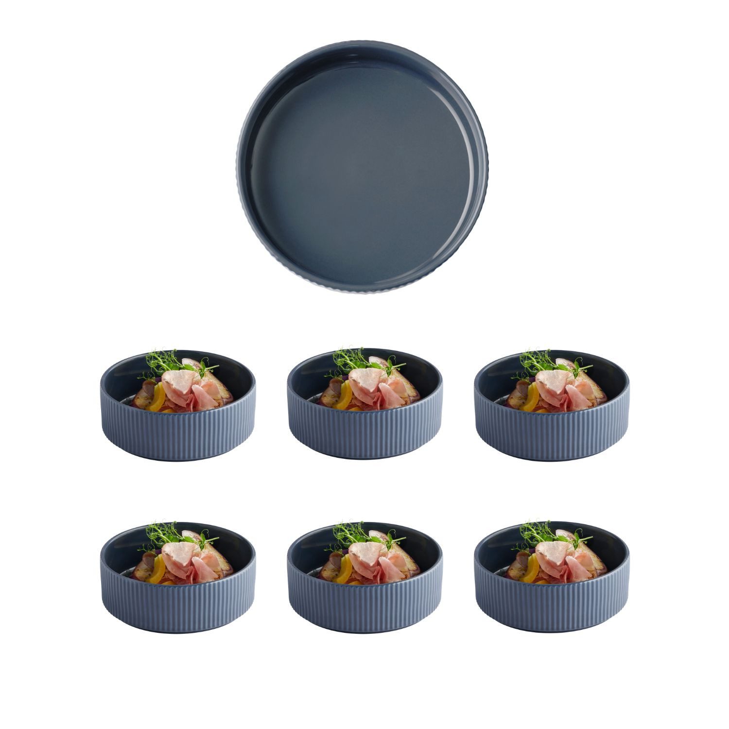 APS Schale THE GRID, Porzellan, (Set, 6-tlg), Porzellan, stapelbar