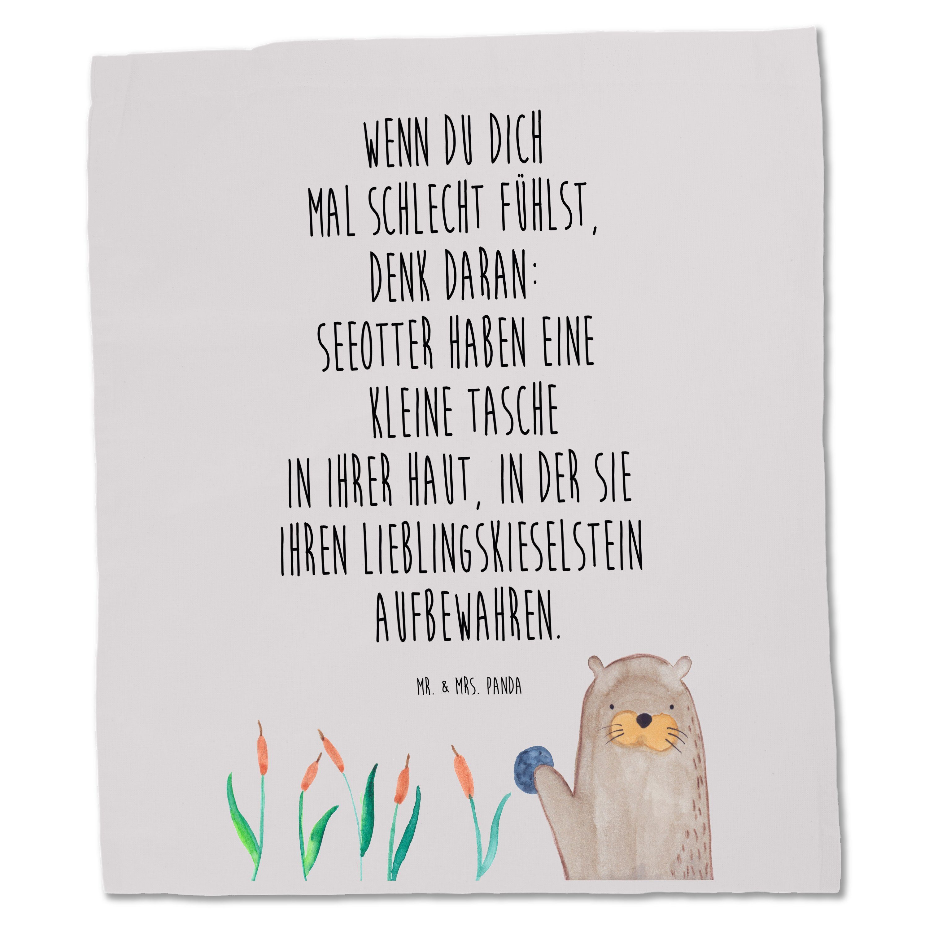 - Geschenk, Grau Beutel, Mr. Stein Tragetasche Jutebeutel, (1-tlg) & Mrs. Otter Einkau Pastell mit Panda -