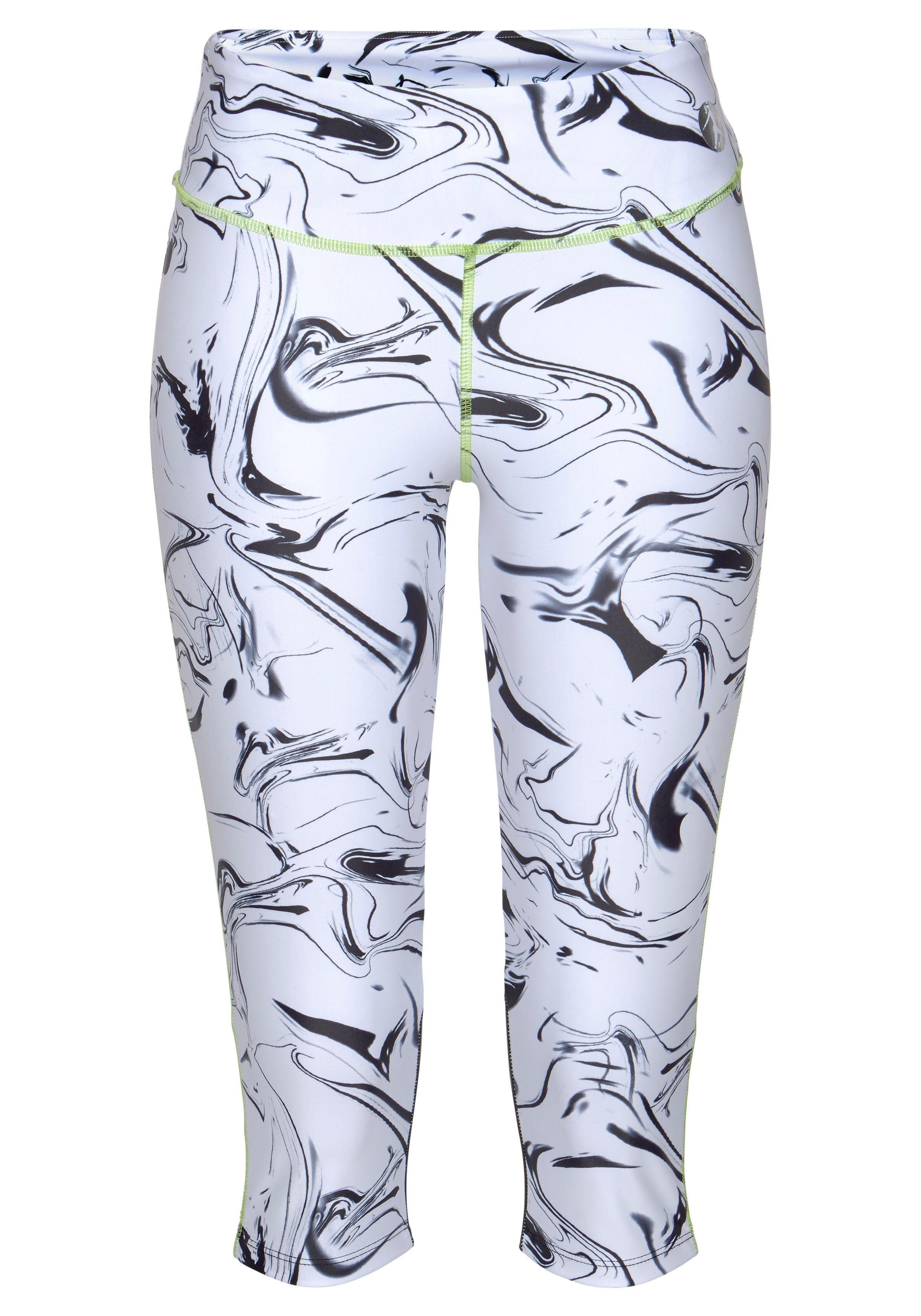 LASCANA ACTIVE Caprileggings White Marble Sporthose mit Mesheinsätzen – Bild 2 von 5