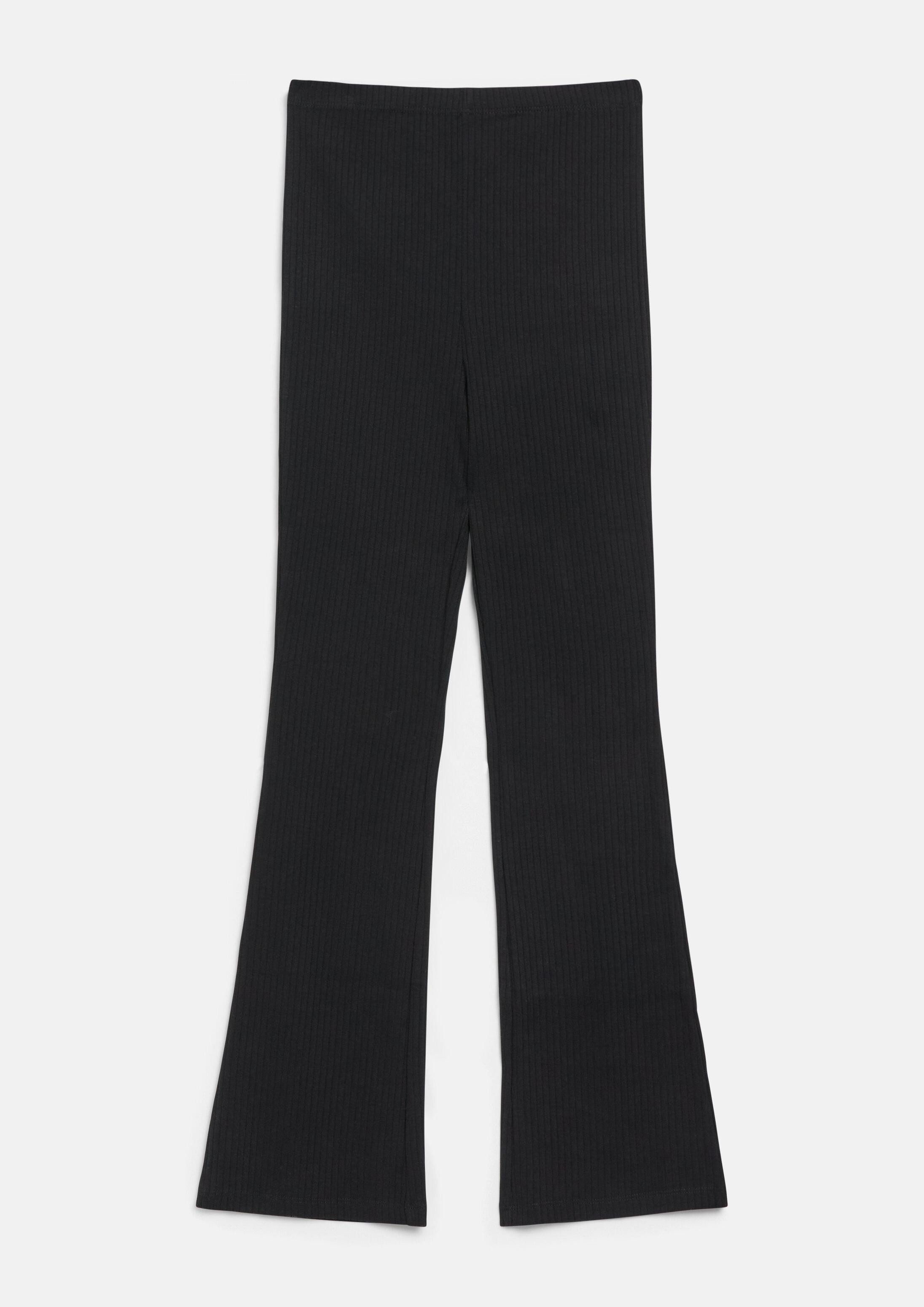s.Oliver Leggings Leggings Flared Leggings mit High Rise und Rippstruktur