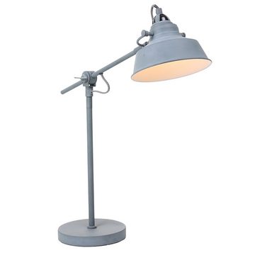 Steinhauer LIGHTING Tischleuchte, Leuchtmittel nicht inklusive, Retro Schreib Nacht Tisch Lampe grau Wohn Schlaf Zimmer Beleuchtung