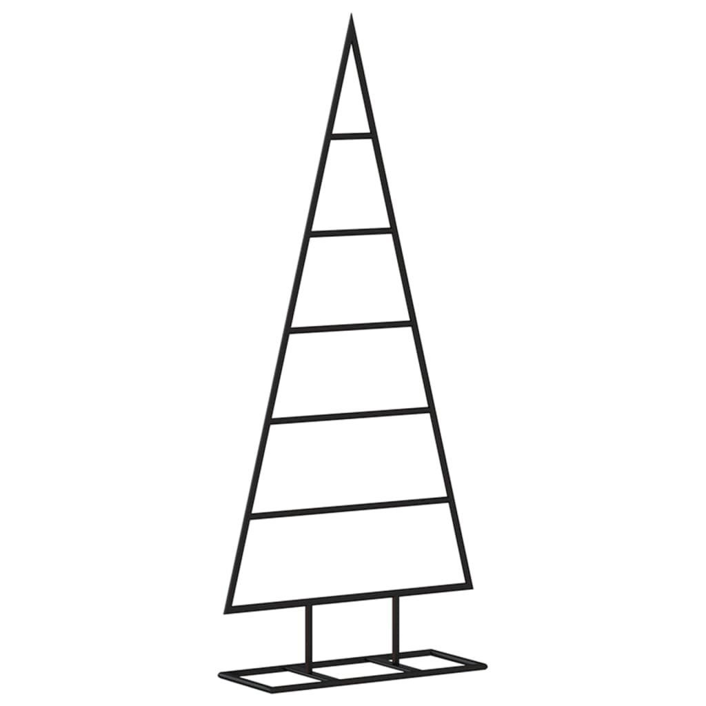 vidaXL Künstlicher Weihnachtsbaum Metall-Weihnachtsbaum für Dekorationen Schwarz 90 cm