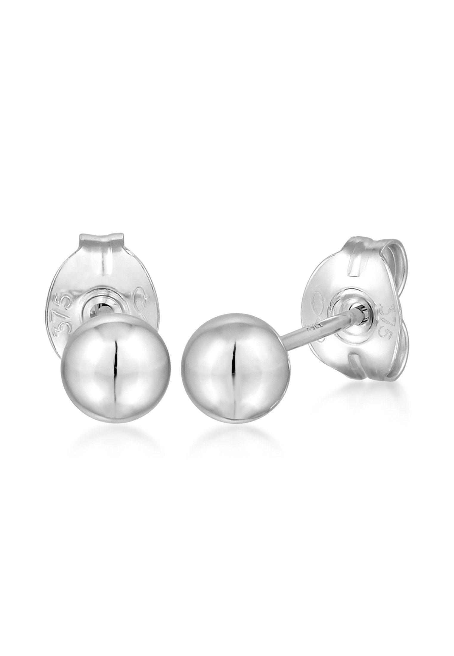 Elli Premium Paar Ohrstecker Ohrstecker Kugel Ball 4 mm 375 Weißgold, Kugel günstig online kaufen